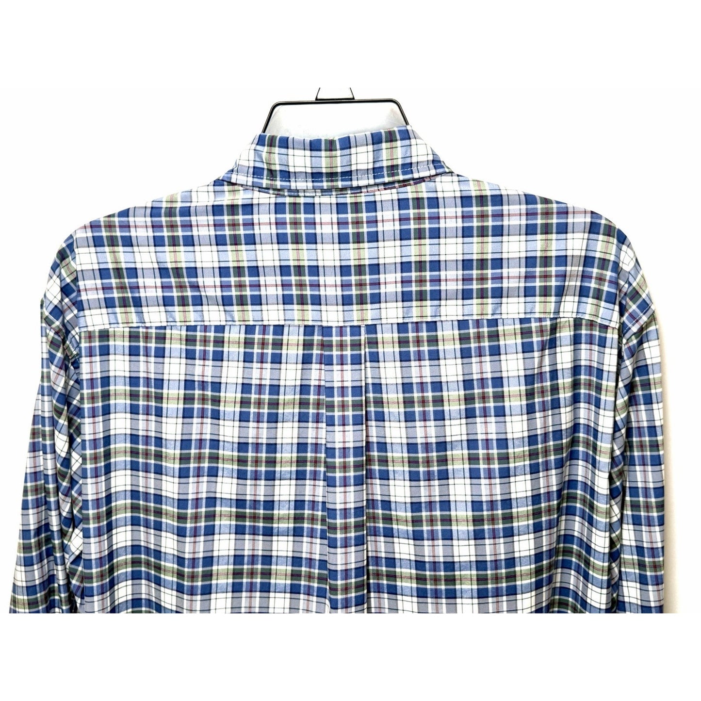 Vineyard Vines Whale Shirt Men Large L Classic Fit Performance Plaid Long Sleeve