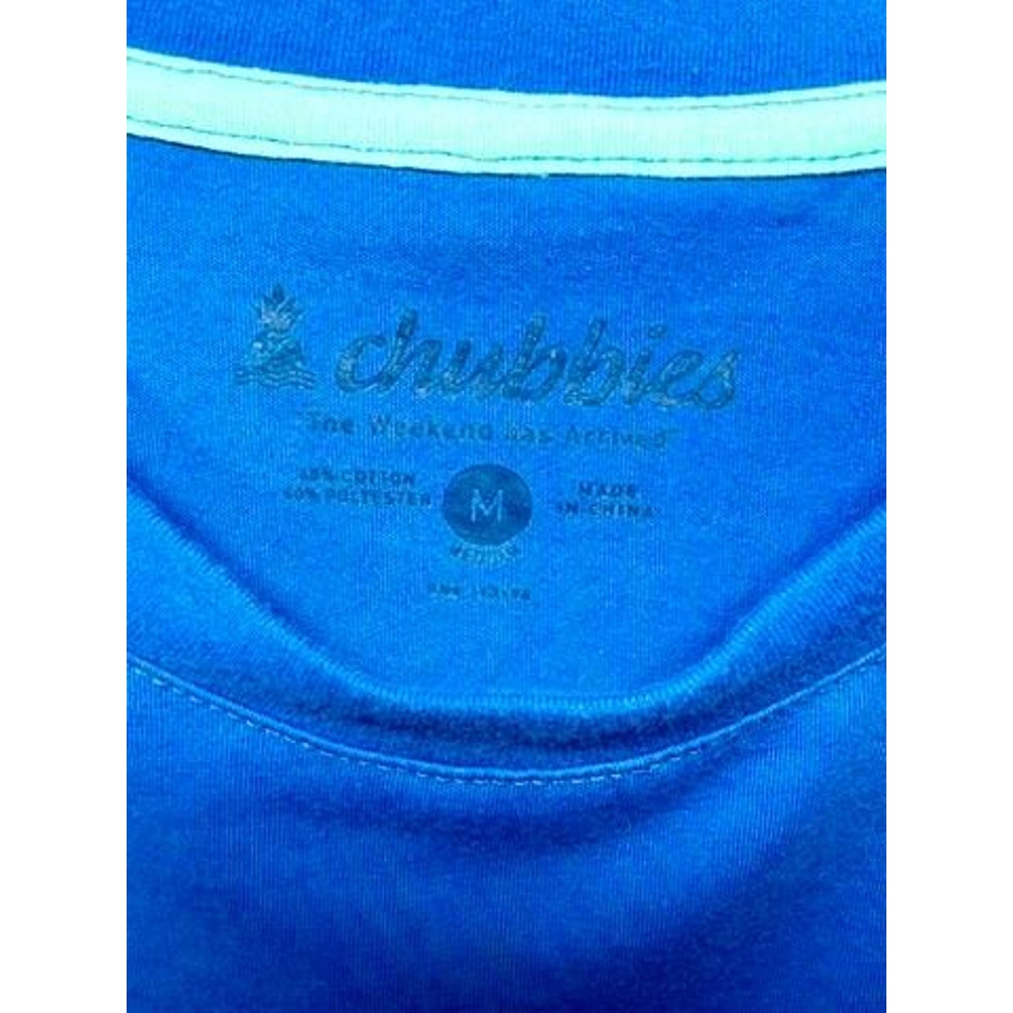 Chubbies The Weekend Has Arrived Pocket T-Shirt Mens Medium Blue Palm Tree Wave