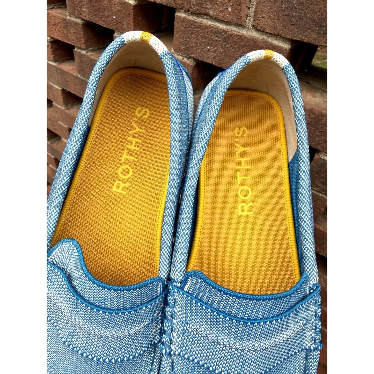 Rothy’s The Daily Driver Men’s 12.5 Blue Sea Knit Loafers Driving Shoes Worn 1x