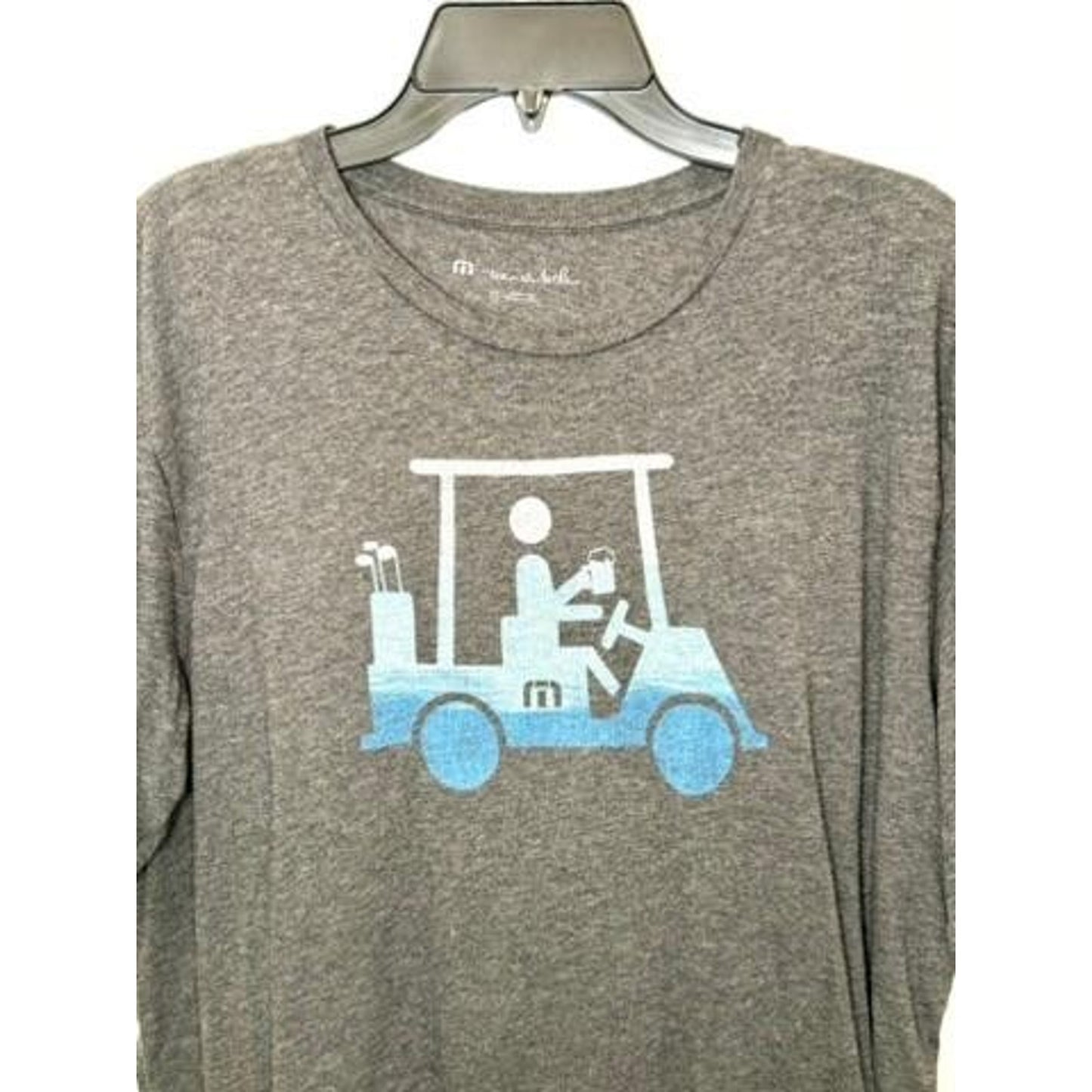 TravisMathew Golf Cart T-Shirt Mens XL Gray 100% Pima Cotton Graphic Tee