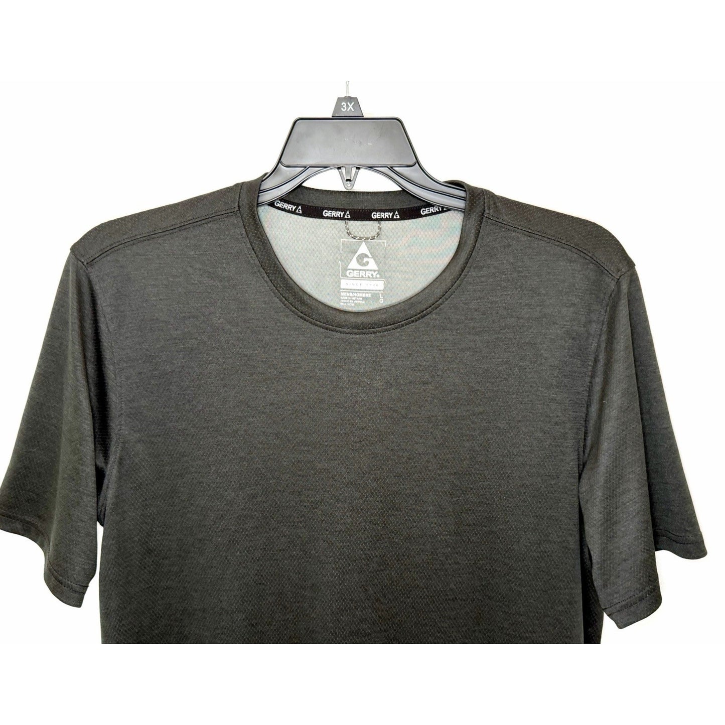 Gerry Men’s Size Large Performance Short Sleeve T-Shirt Charcoal Heather Gray