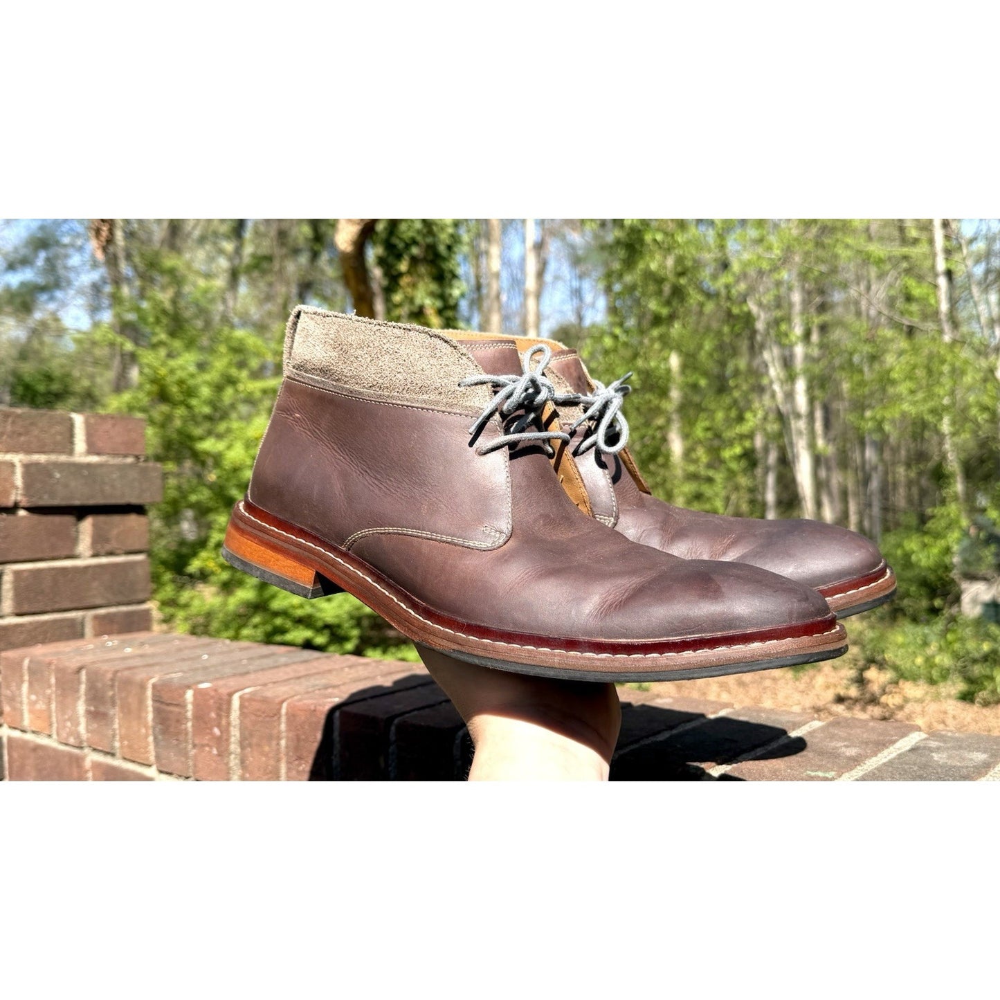 Cole Haan Williams Welt Leather Brown Men's 12M Ankle Chukka Boots - SEE PICS!!!