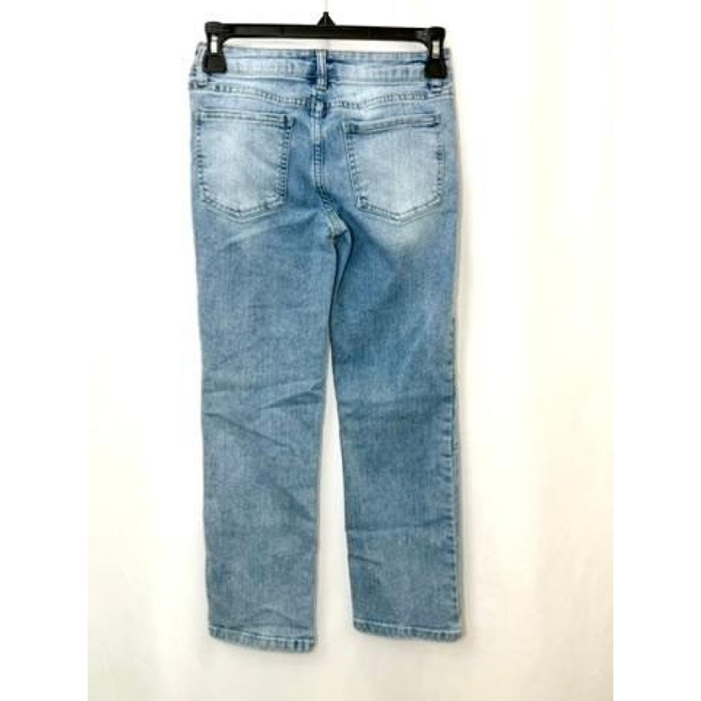Urban Rise YMI Boys Moto Jeans Size 8 Light Wash Blue Denim Ribbed Moto Detail