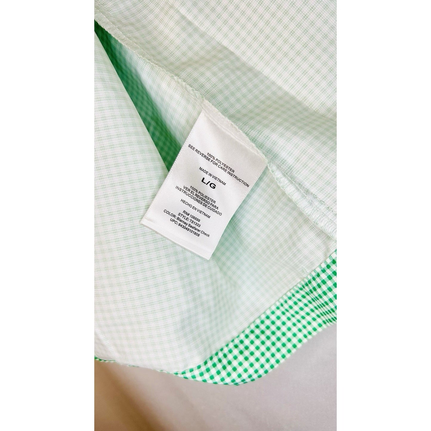 Habit Shirt Mens Medium 40+ Solar Factor Outdoor Fishing Button Gingham Plaid
