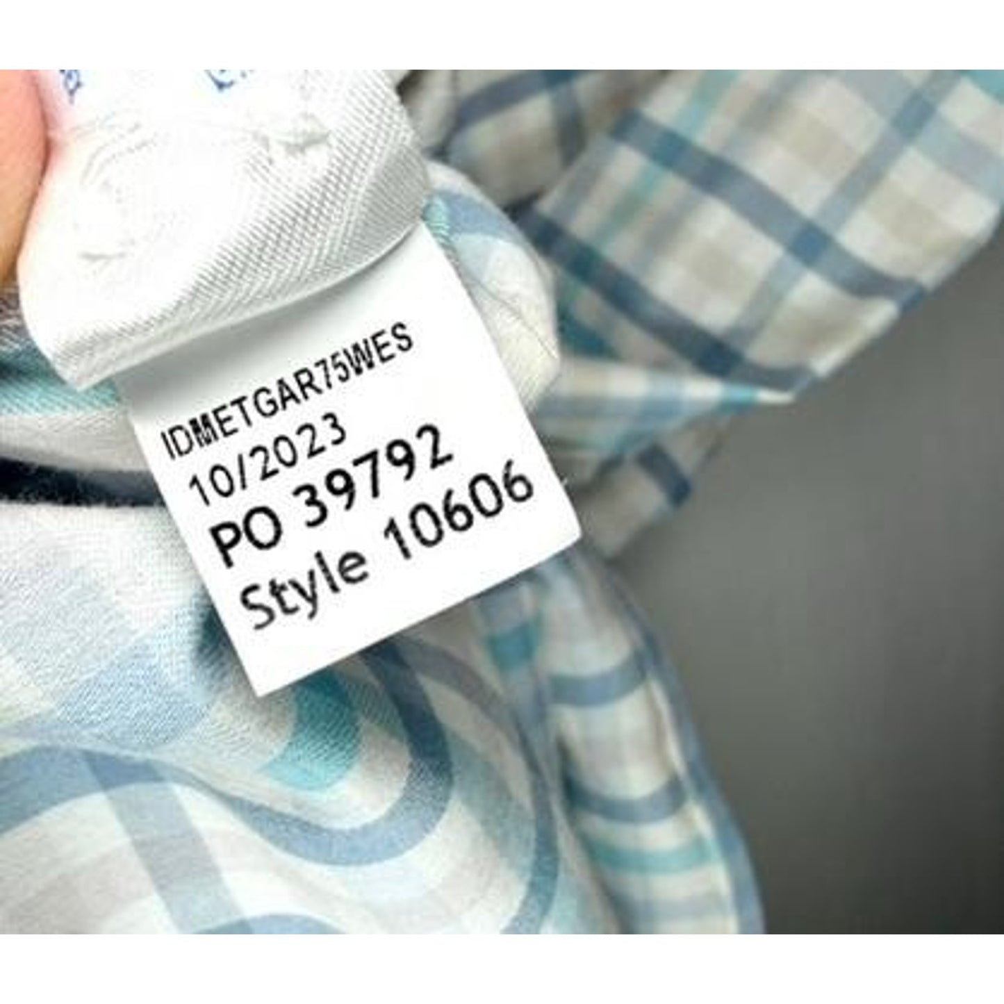 Southern Tide Shirt Mens Medium Blue White Plaid Long Sleeve Button Up Stretch