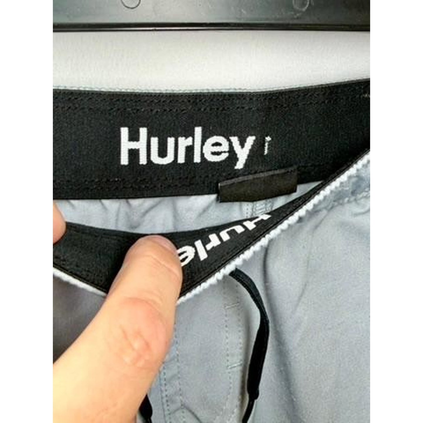 Hurley Boys Board Shorts Size 8 Light Blue Swim Trunks Drawstring Elastic Waist