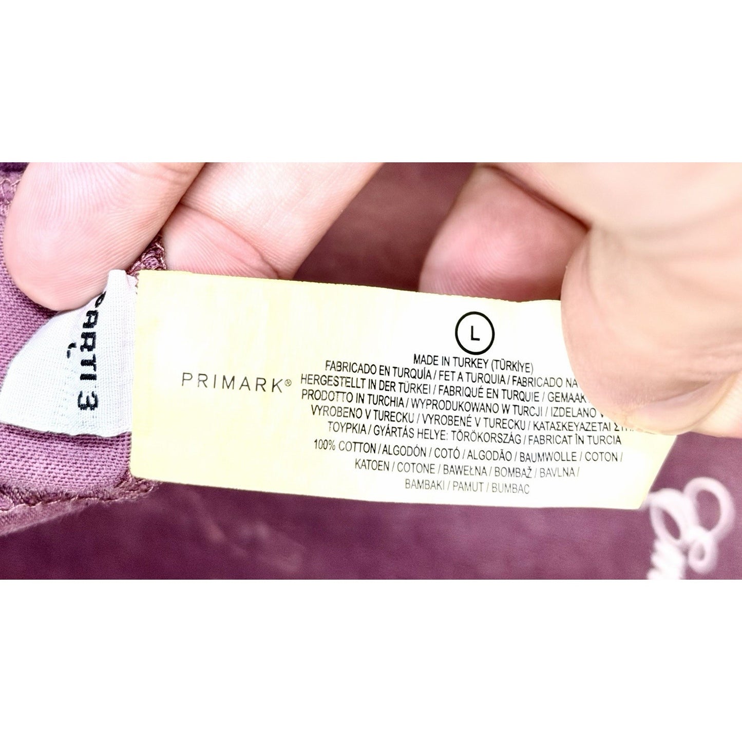 Primark Men’s Large Relaxed Fit Heather Burgandy “Pears” T-shirt