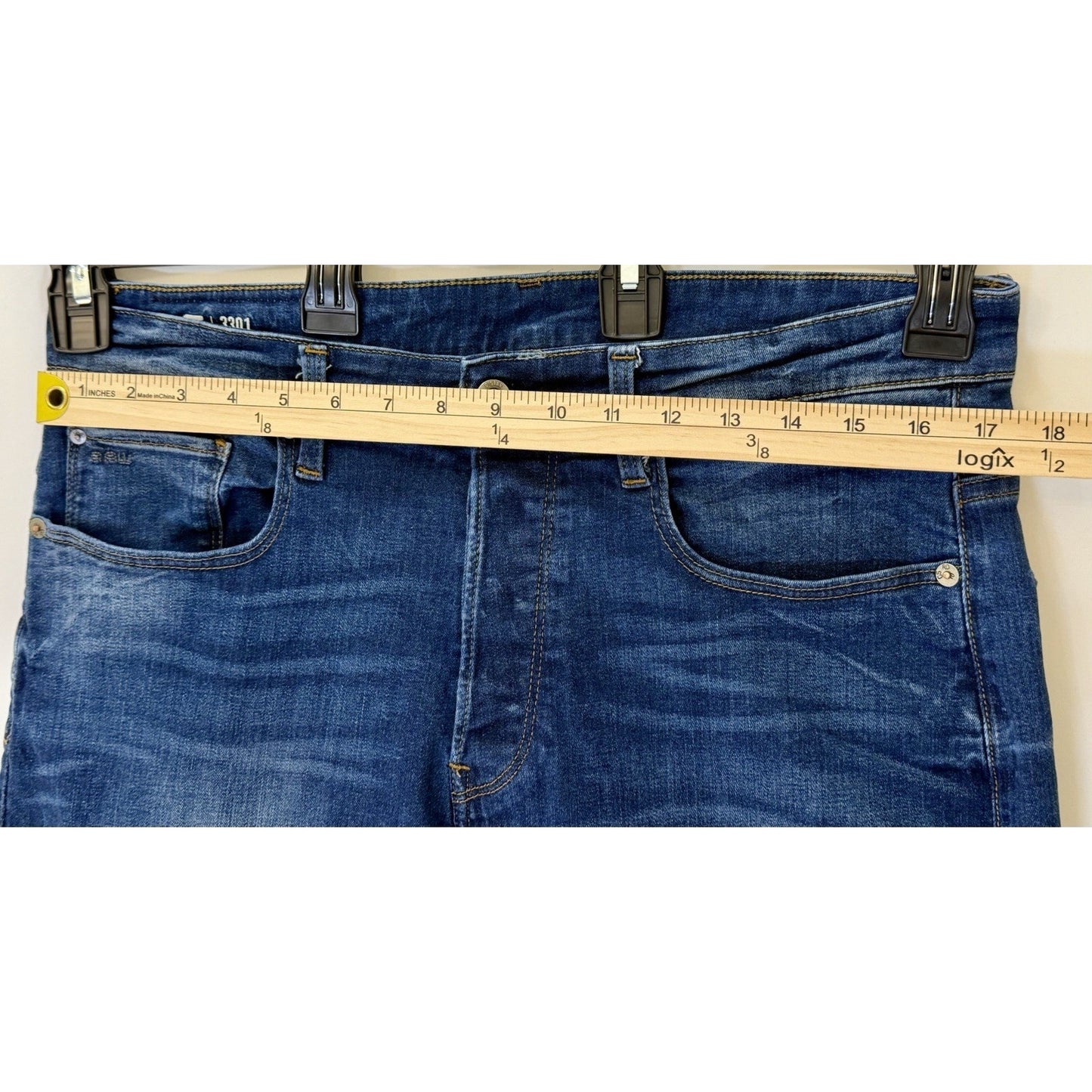 G-STAR RAW Men’s 3301 Straight Tapered / Slim/Skinny Jeans Size W34 L30 (34x30)