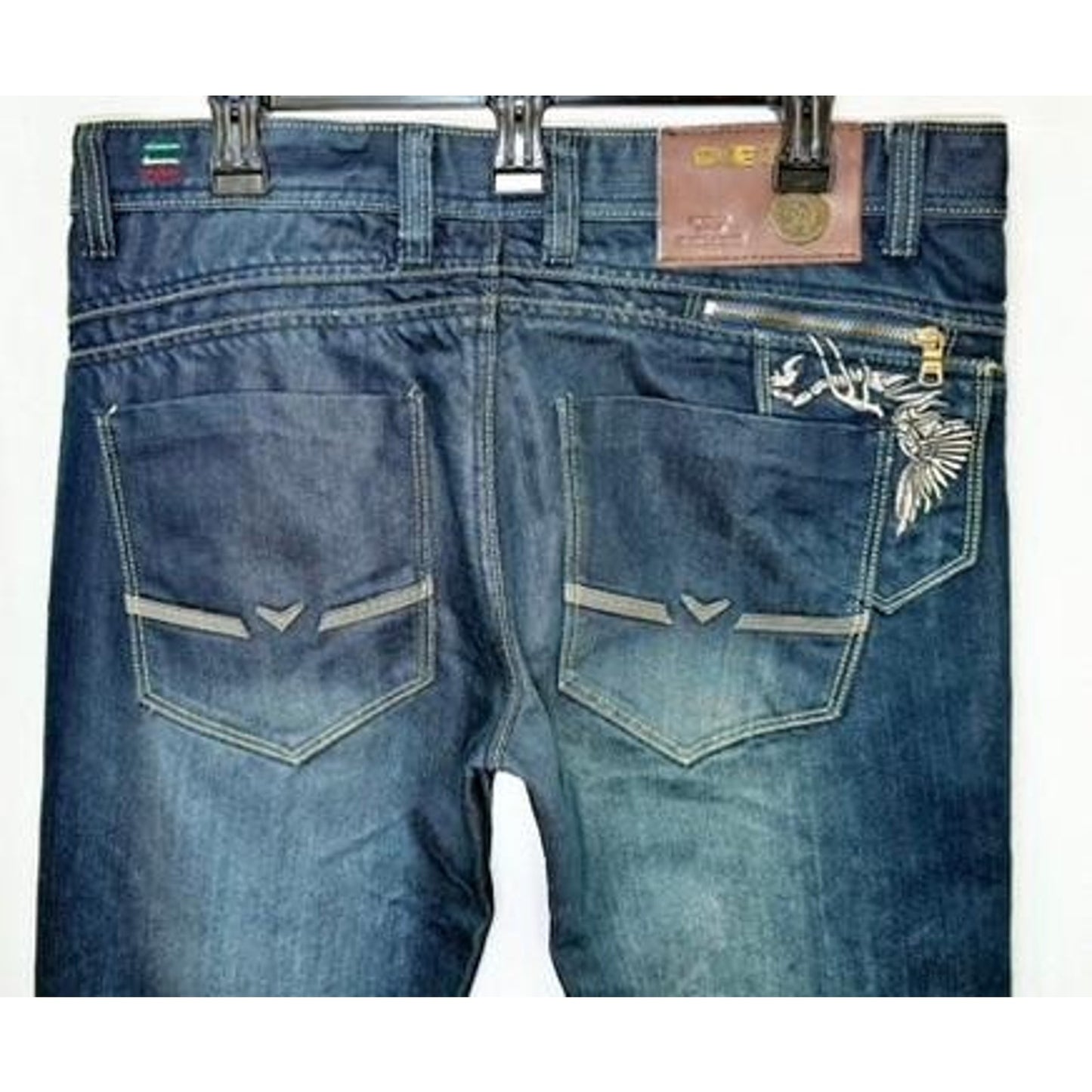 Diesel Viker-AD Blue Eyecons 2010/8 Edition Jeans Mens 34x32 Wash 0088Z Straight
