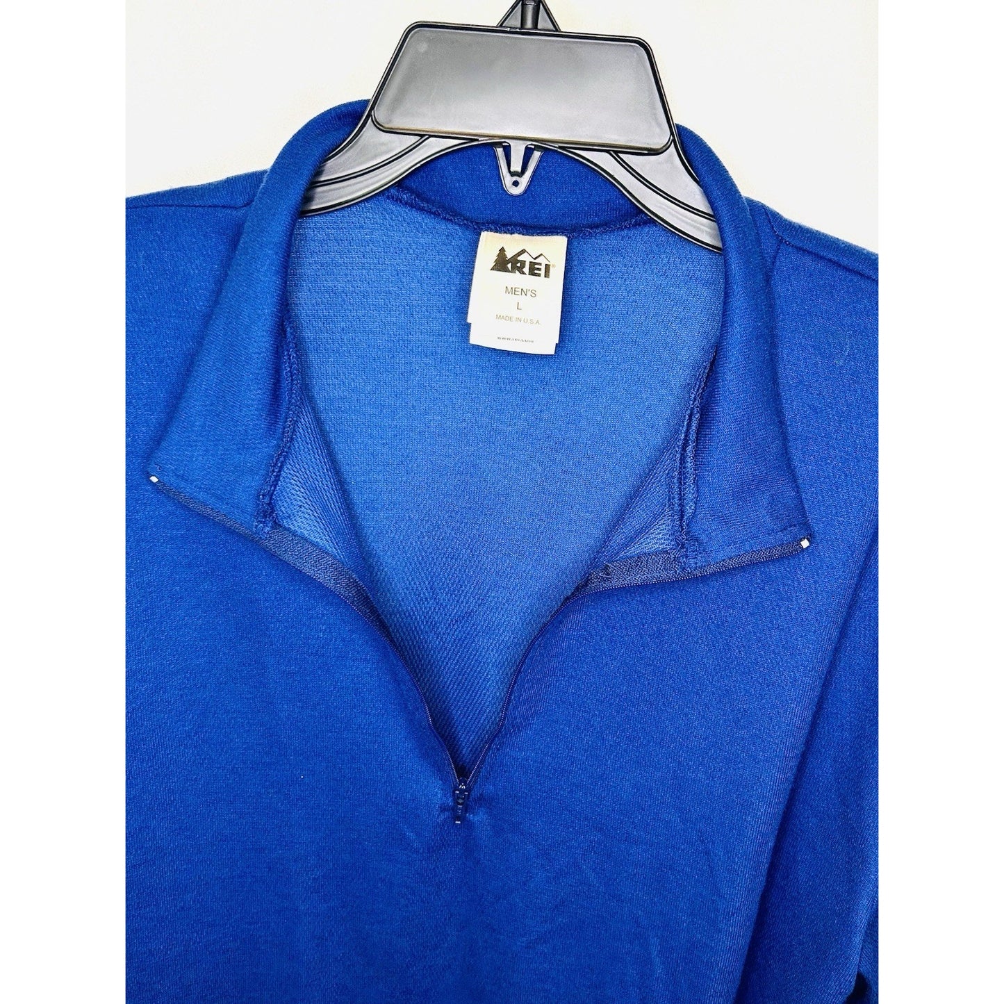 REI Co-op 1/4 Zip Pullover Sweatshirt Men's Large Blue Stretch Active Outdoor