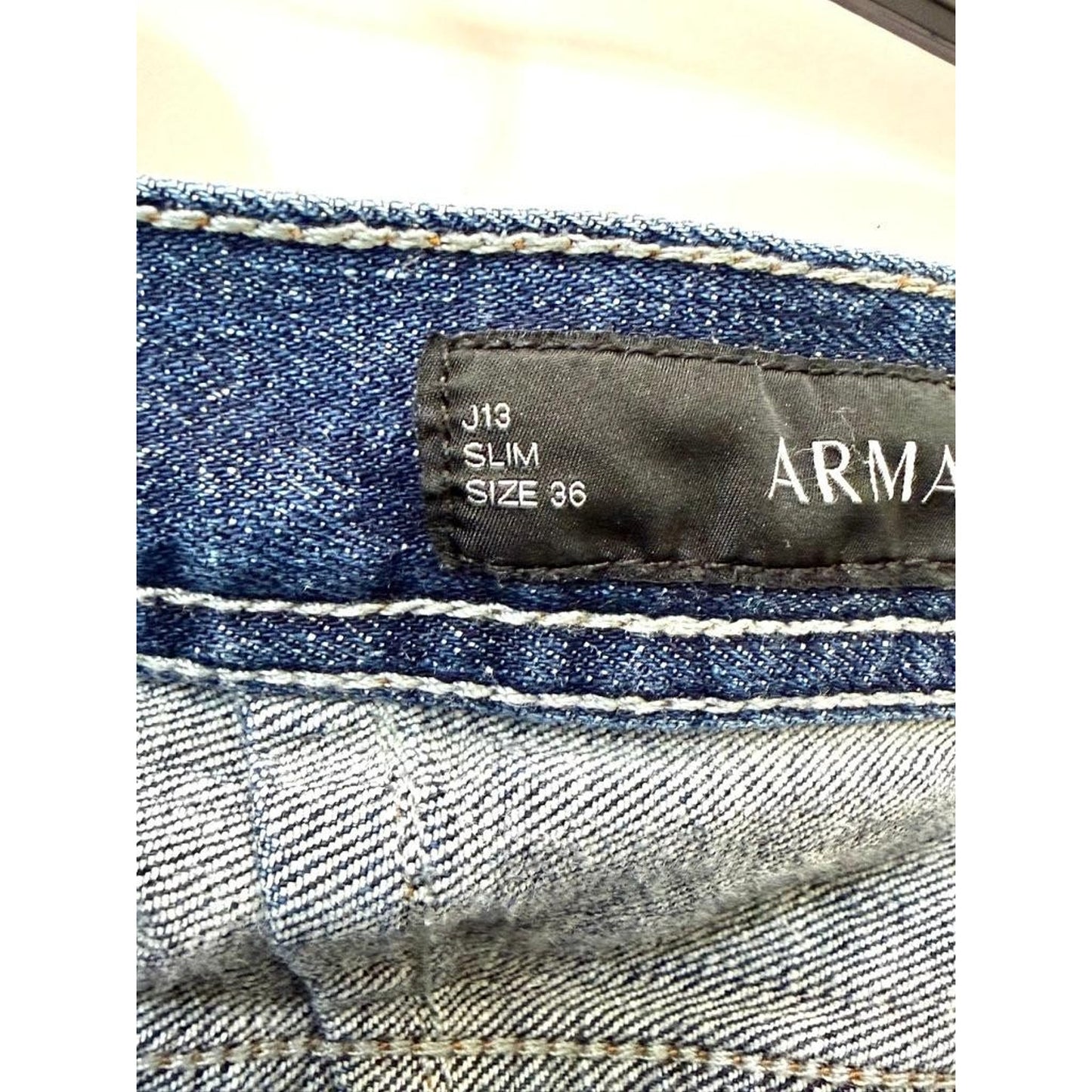 Armani Exchange J13 Slim Fit Jeans Mens Size 36 Blue Denim Pants