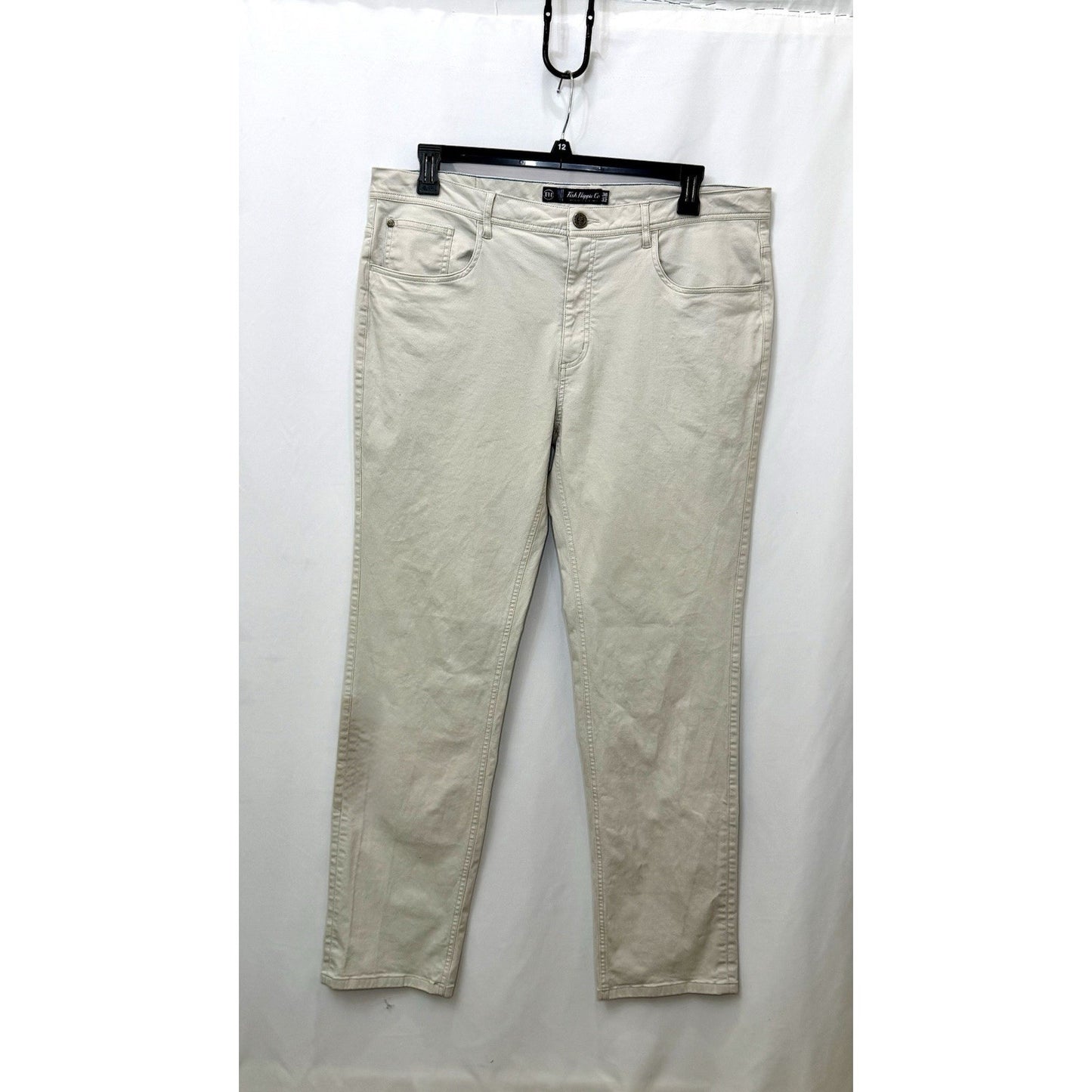 FISH HIPPIE CO. DUNEWALK 5 Pocket Stretch Pants 38x32 W38 L32 Tan / WORN ONCE!!