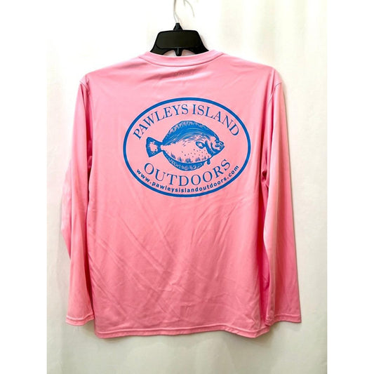 Denali Performance Apparel Pawleys Island Outdoors Fishing Shirt Pink Mens M L/S