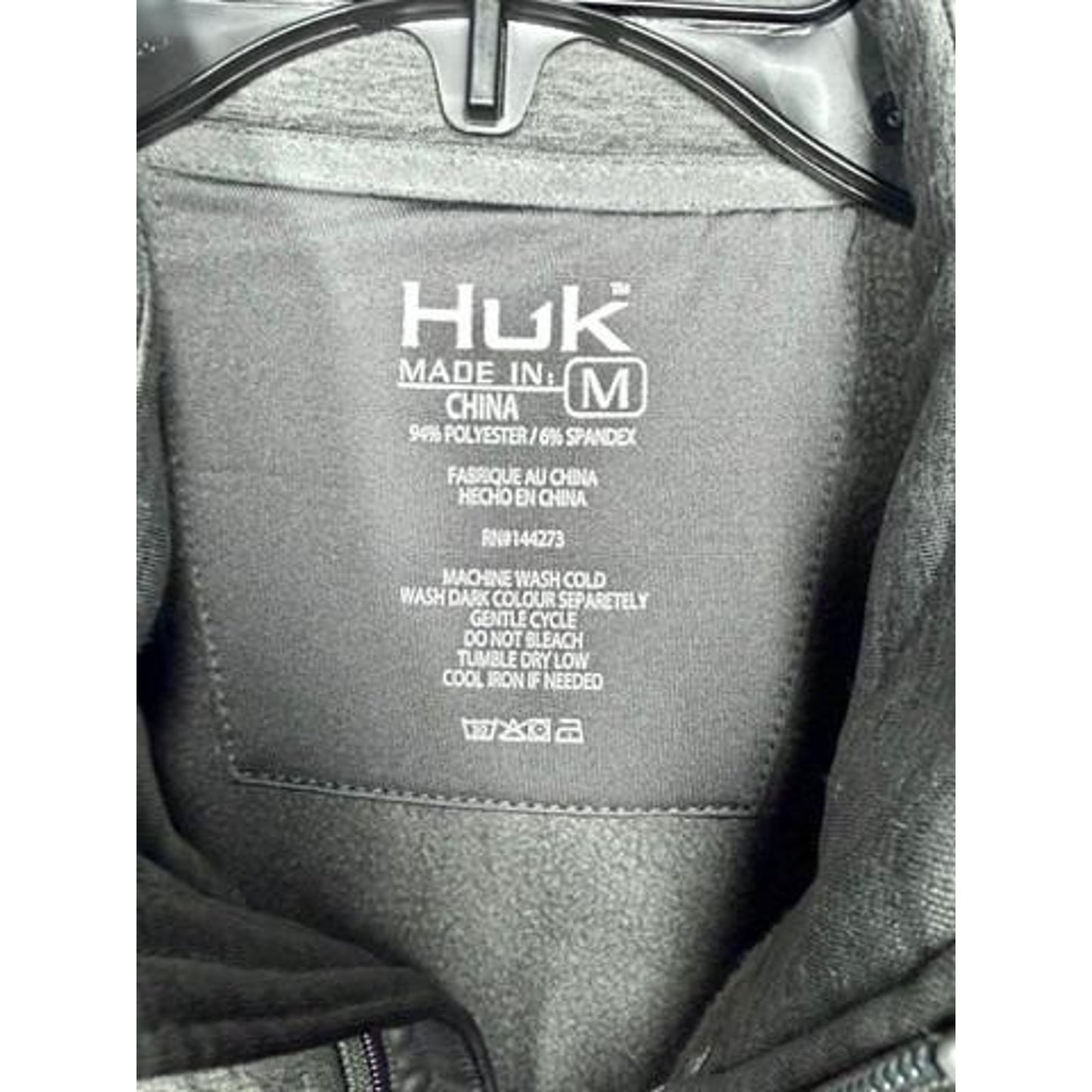 Huk Fishing Vest Mens Medium Gray Fleece Lined Full Zip Performance Gilet NWOT