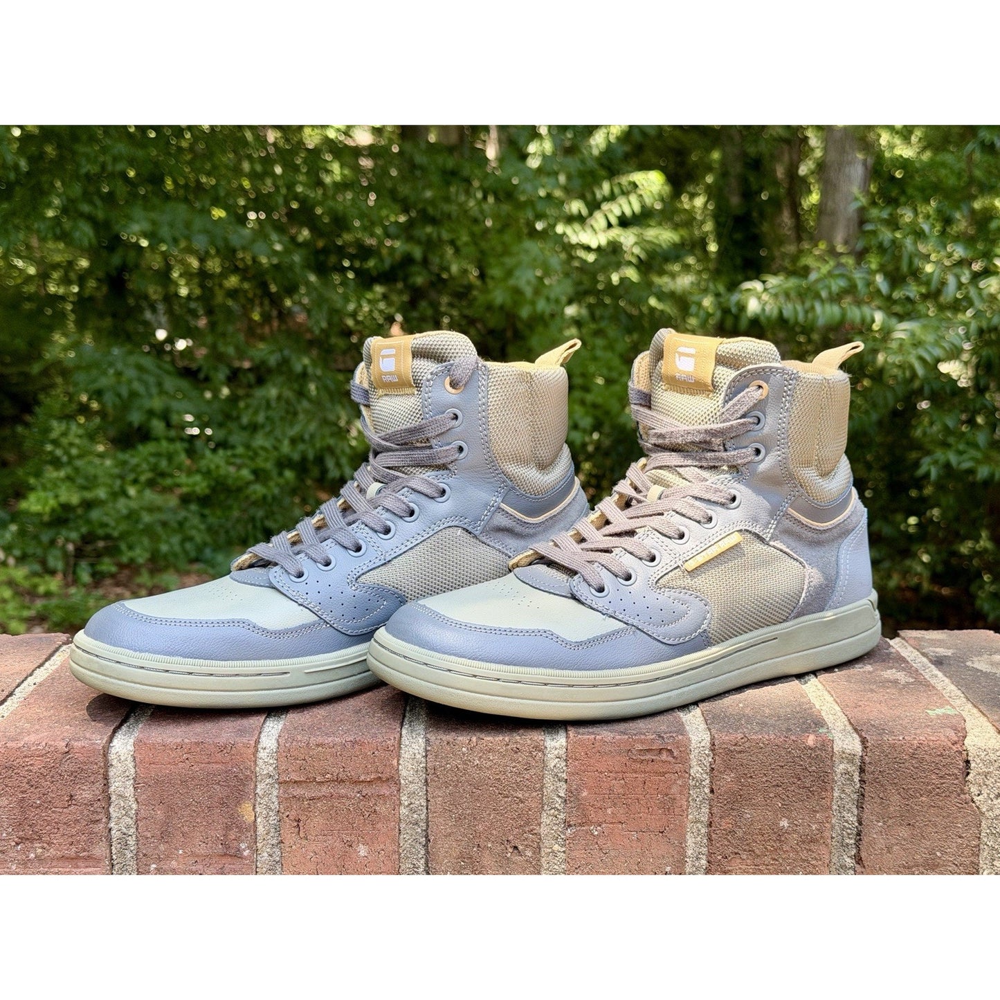 G-Star RAW Mimemis Mid Mens 11 Blue Grey Sneakers High Top Shoes 44 EU