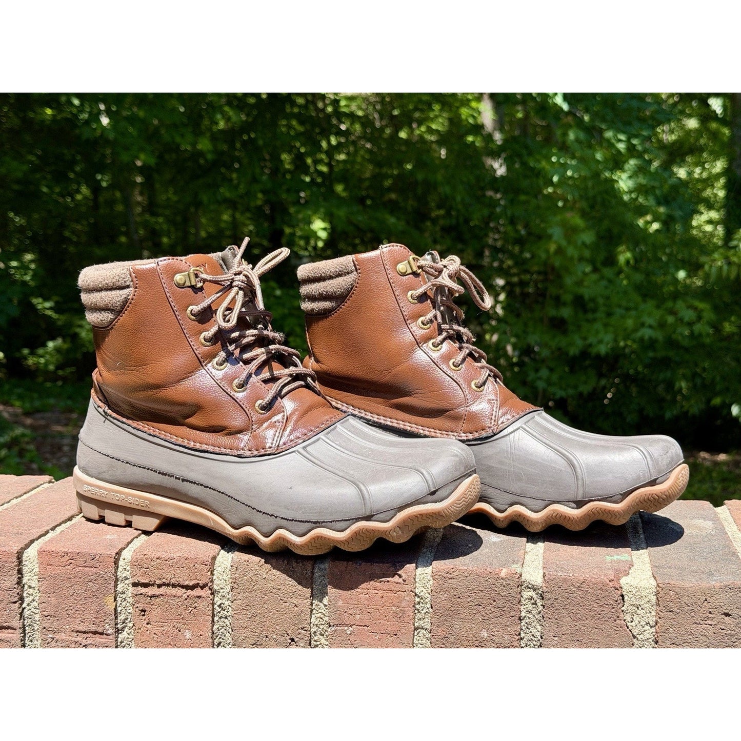 Sperry Avenue Men's Duck Boots Size 11 M Brown/Grey Waterproof Worn Twice!