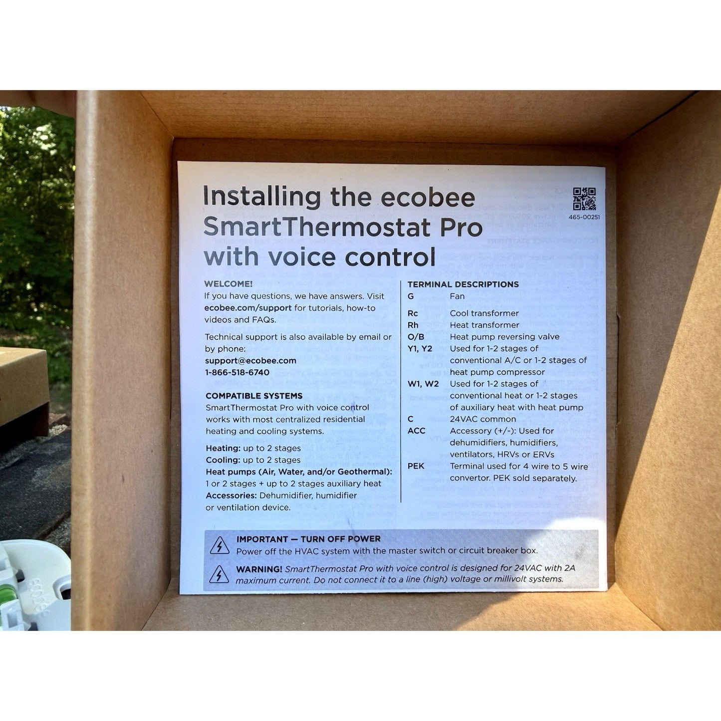Ecobee SmartThermostat Pro With Voice Control EB-STATE5CB-01 Brand New!!!