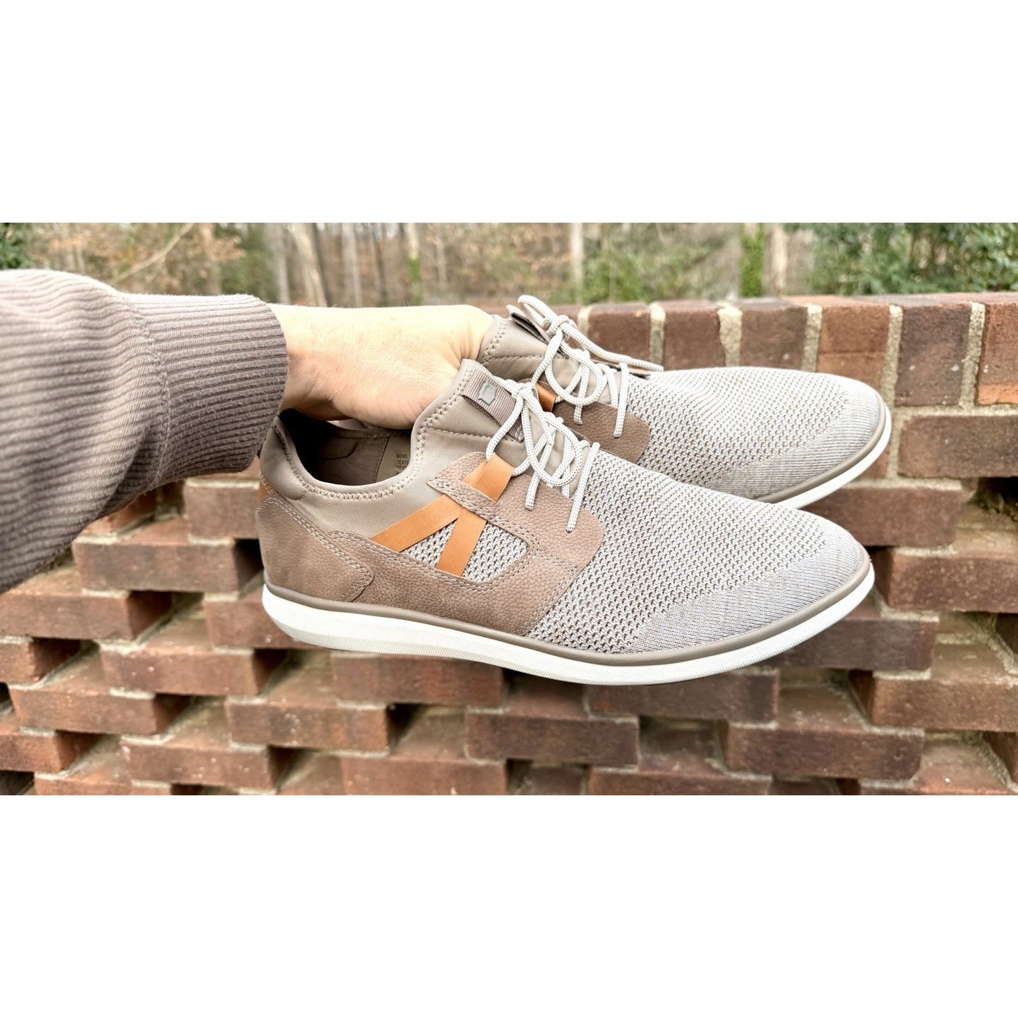 Florsheim Venture Knit Plain Toe Sneaker / Men’s Size 13W / Mushroom/ Worn Once!