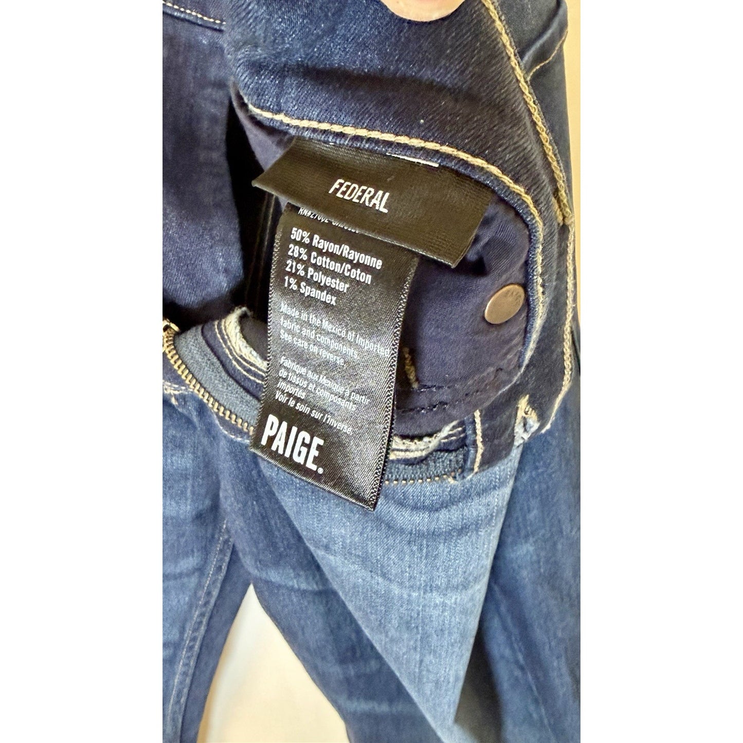 Paige Federal Jeans / Mens Size 36x32 / Stretch Slim Straight Leg ($225 New!!!!)
