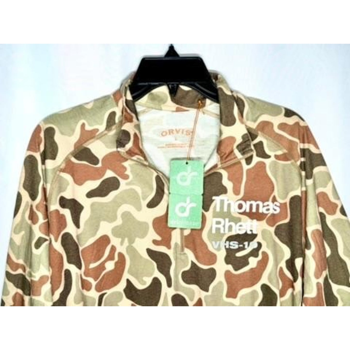Orvis Thomas Rhett VHS-19 Camo 1/4 Zip Pullover Mens Large Camouflage New NWT
