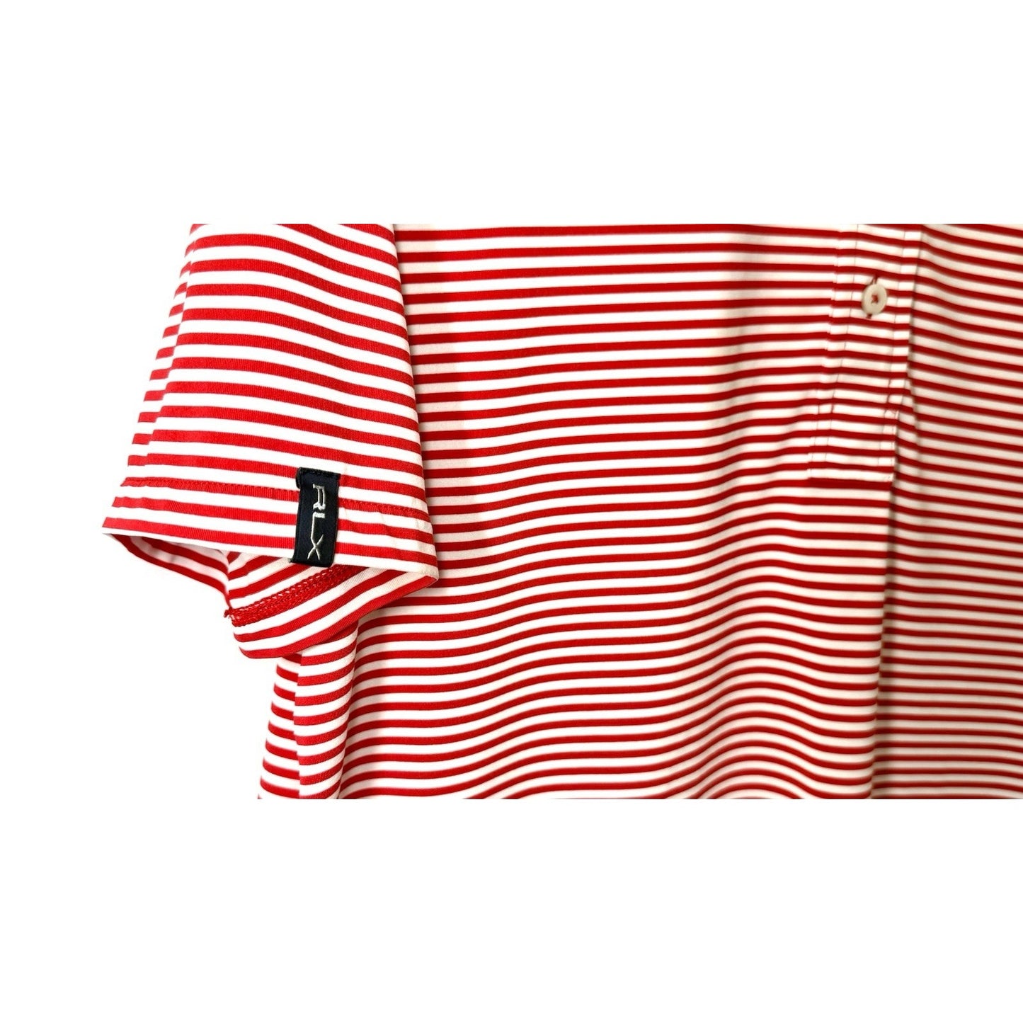 RLX Ralph Lauren Polo Shirt Mens Large Red White Blue Golf Lightweight Medium M