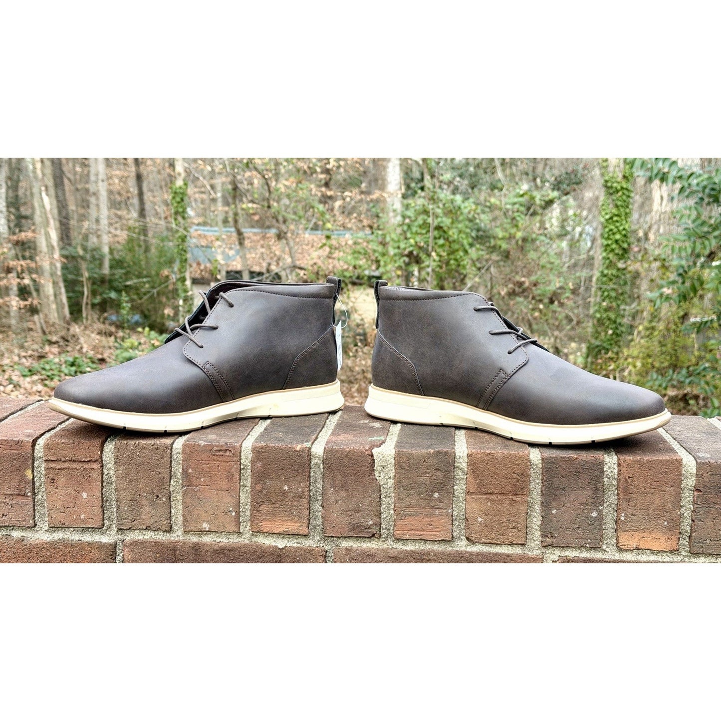 St. John's Bay Brown Leather Chukka Ankle Boots Men's 12 M New W/ Tag-$90 Retail