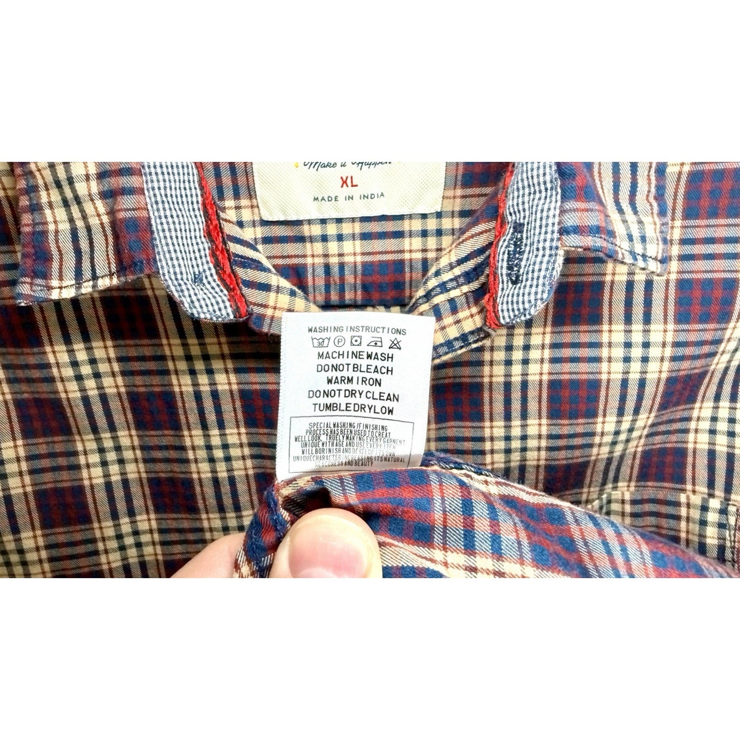 Unbutton Men’s XL Slim Fit Plaid Button Up Shirt
