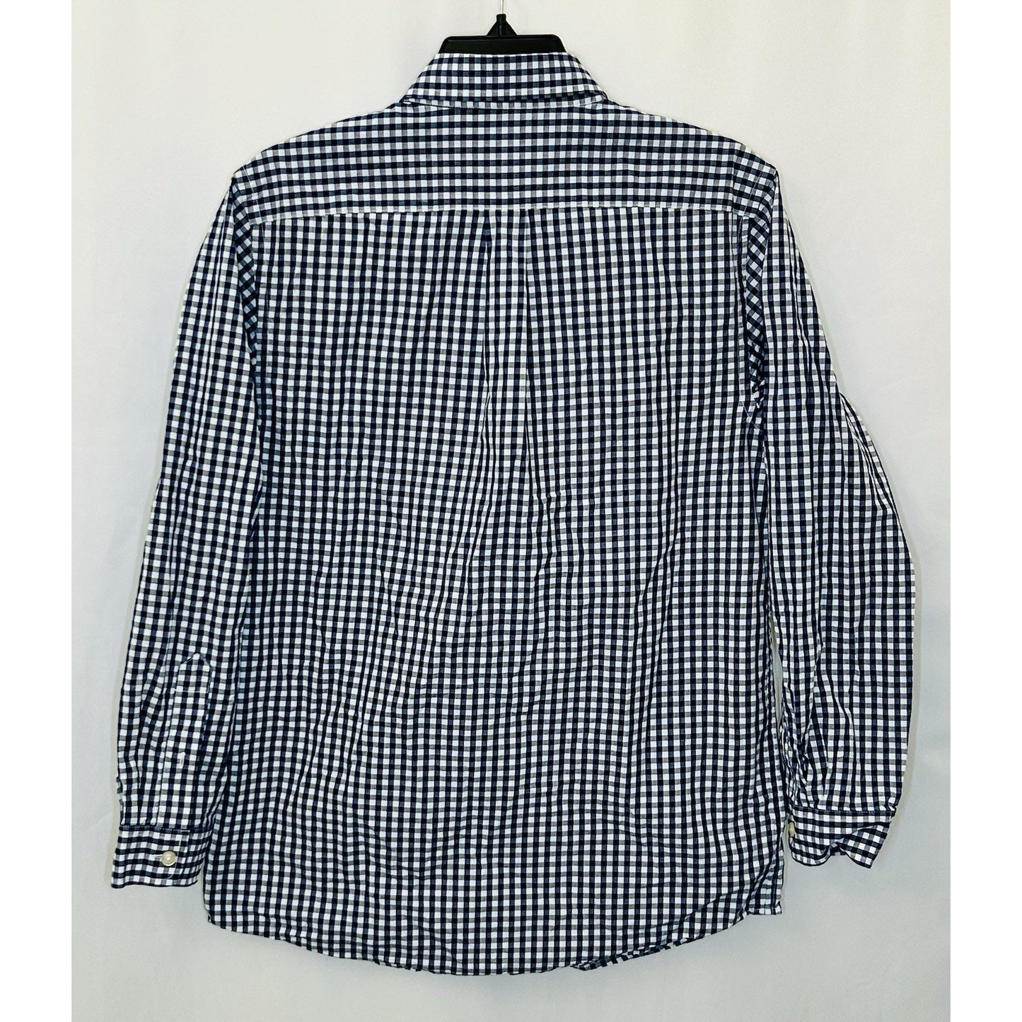 Boys Vineyard Vines L 16-18 Blue Check Long Sleeve Button Up Shirt / Whale Shirt