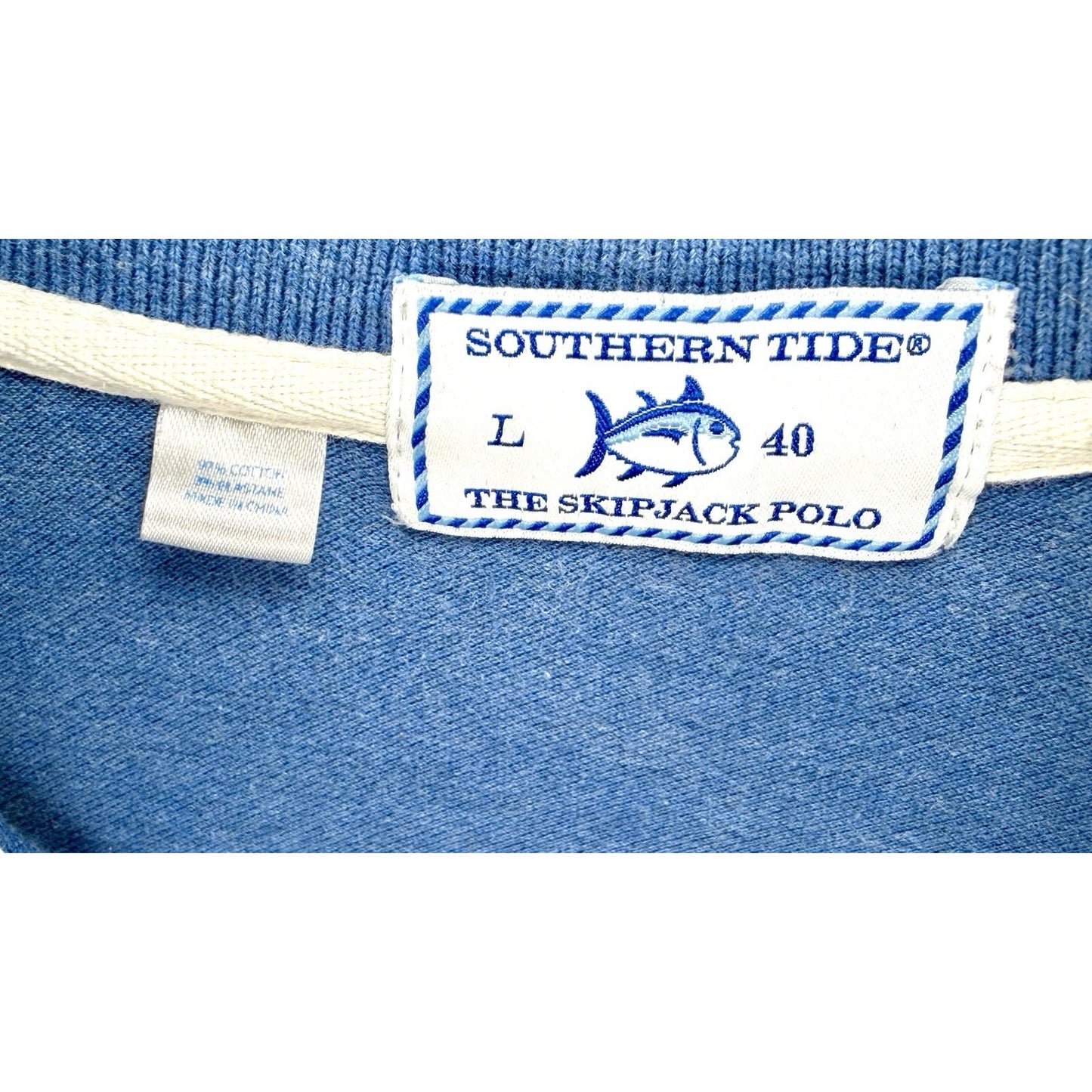 Southern Tide The Skipjack Long Sleeve Men’s Blue Polo Size Large 40