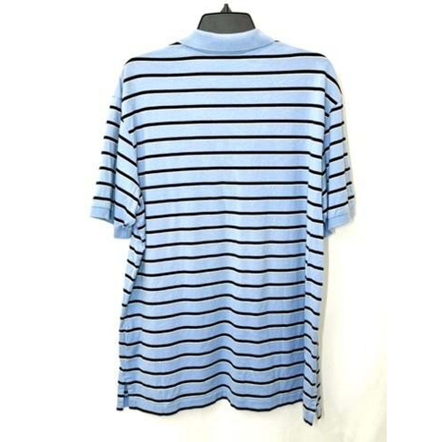 Polo Golf Ralph Lauren Shirt Mens XL Blue Black Striped Pima Cotton Pro Fit