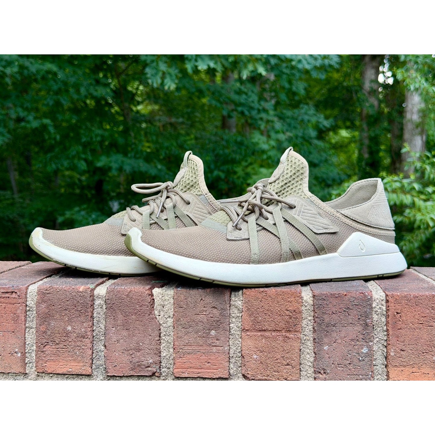 OluKai Holo Men’s Size 12 Hunter Green Mesh Sneakers Drop-In Heel Casual Shoes