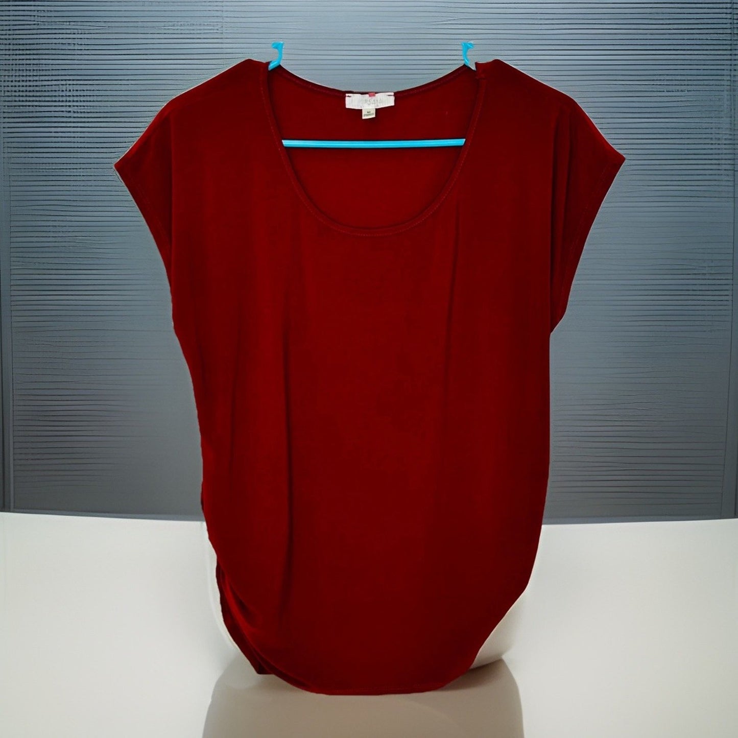 PERSEPTION CONCEPT Women Blouse MEDIUM(8-10) Knit Top Casual Office Red