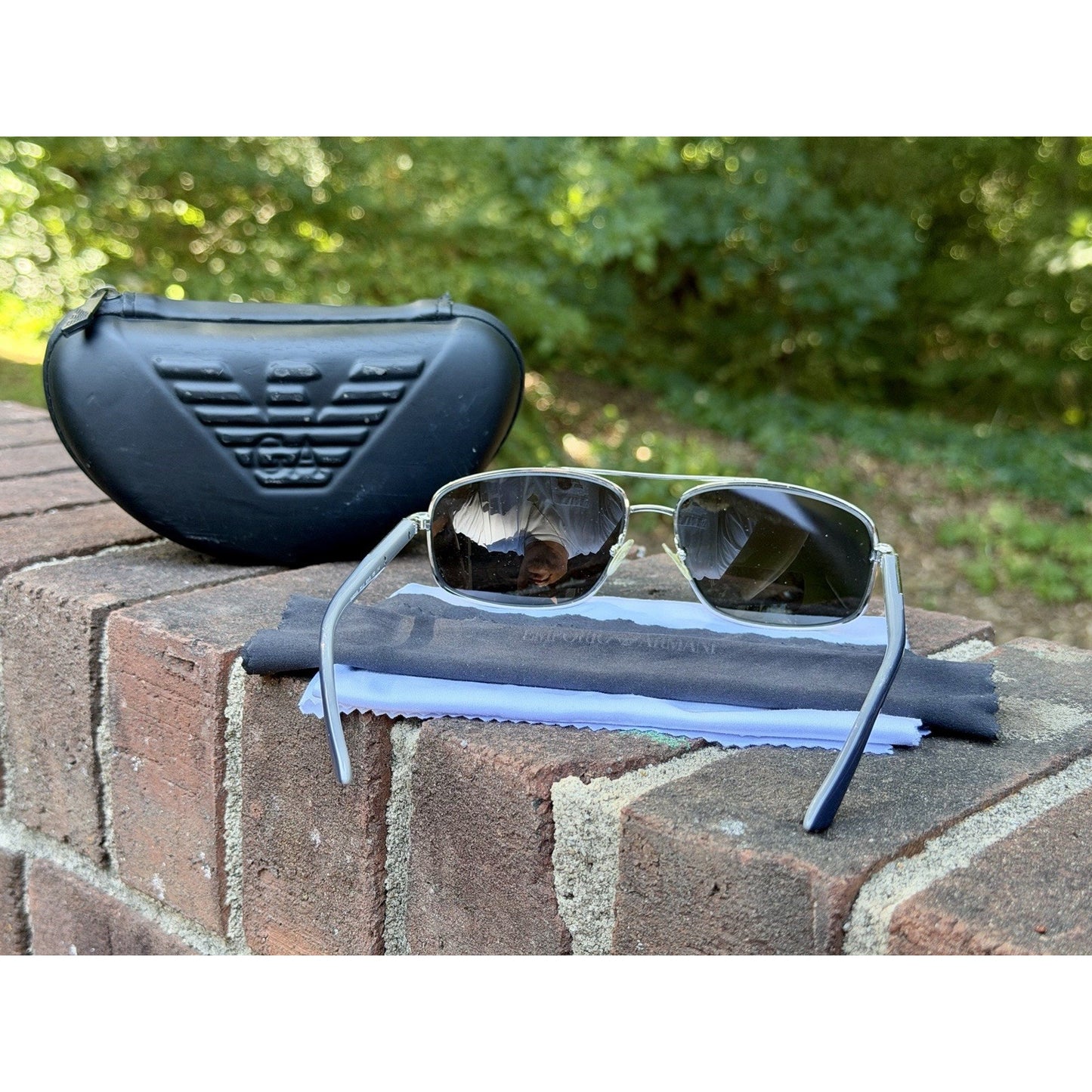 Emporio Armani EA9820/S Sunglasses Gunmetal 60 15 135 Men's w/ Hard Case
