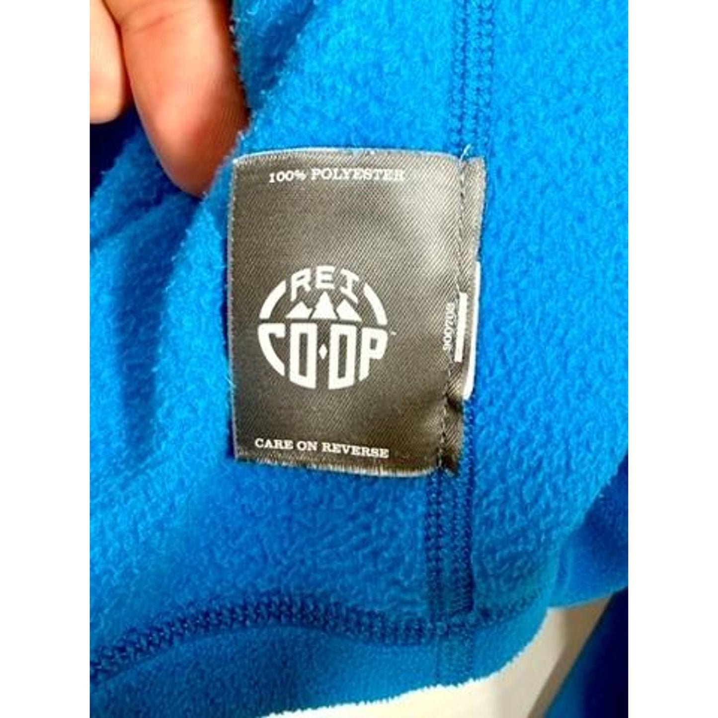 REI Co-op Fleece Pullover Mens Large Blue 1/4 Zip Jacket Polyester