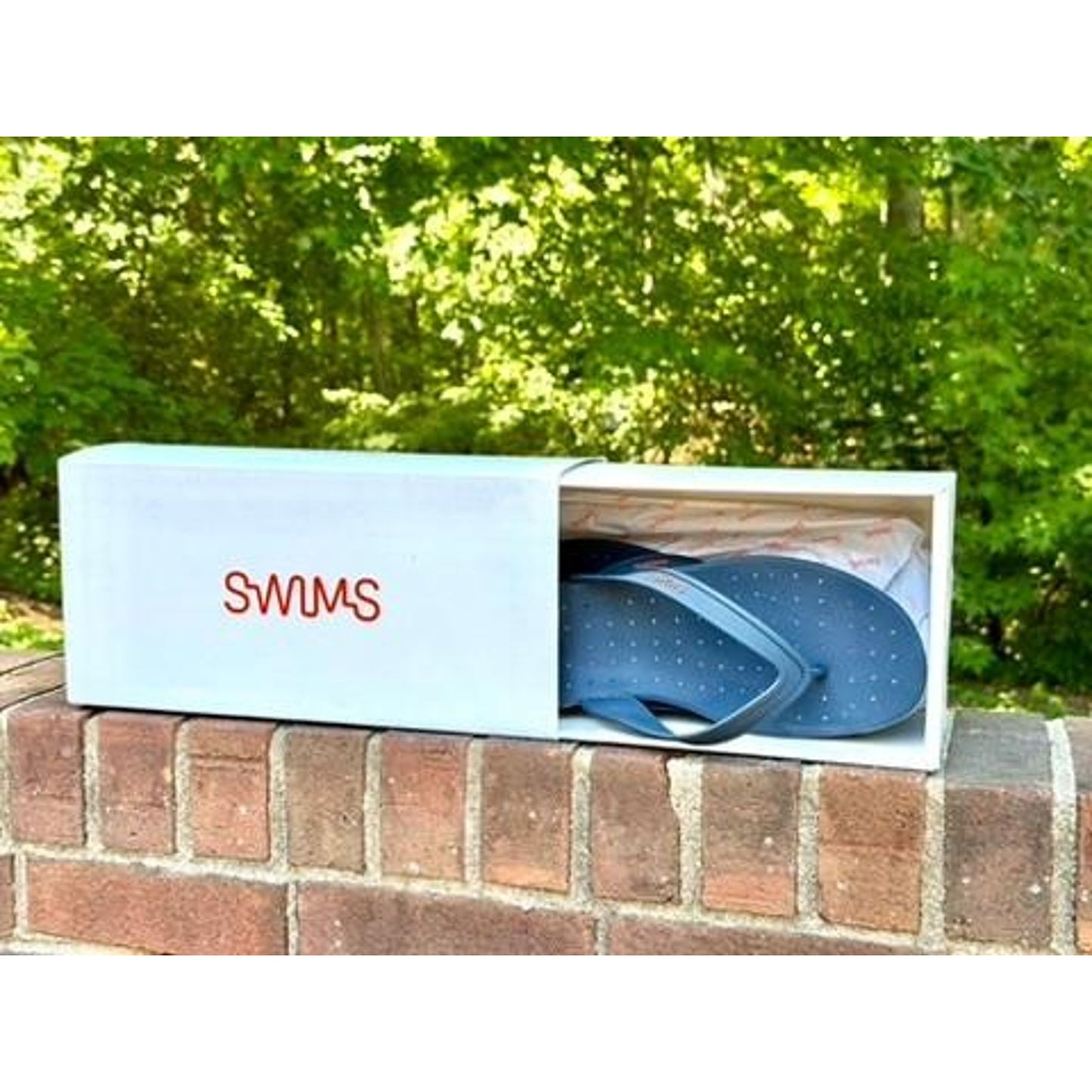 Swims Breeze Thong Sandal Mens 11 Navy Blue Jolly Green Waterproof Flip Flops