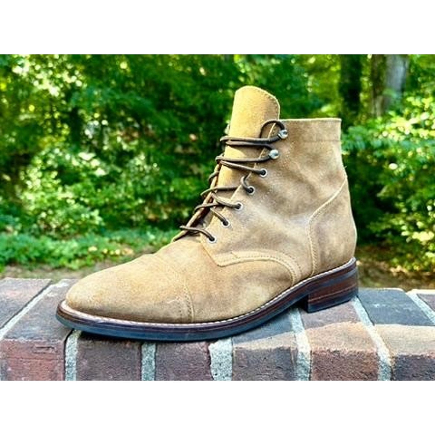 Thursday Boot Co Captain Mens 13.5 Safari Suede Cap Toe Lace Up Boots