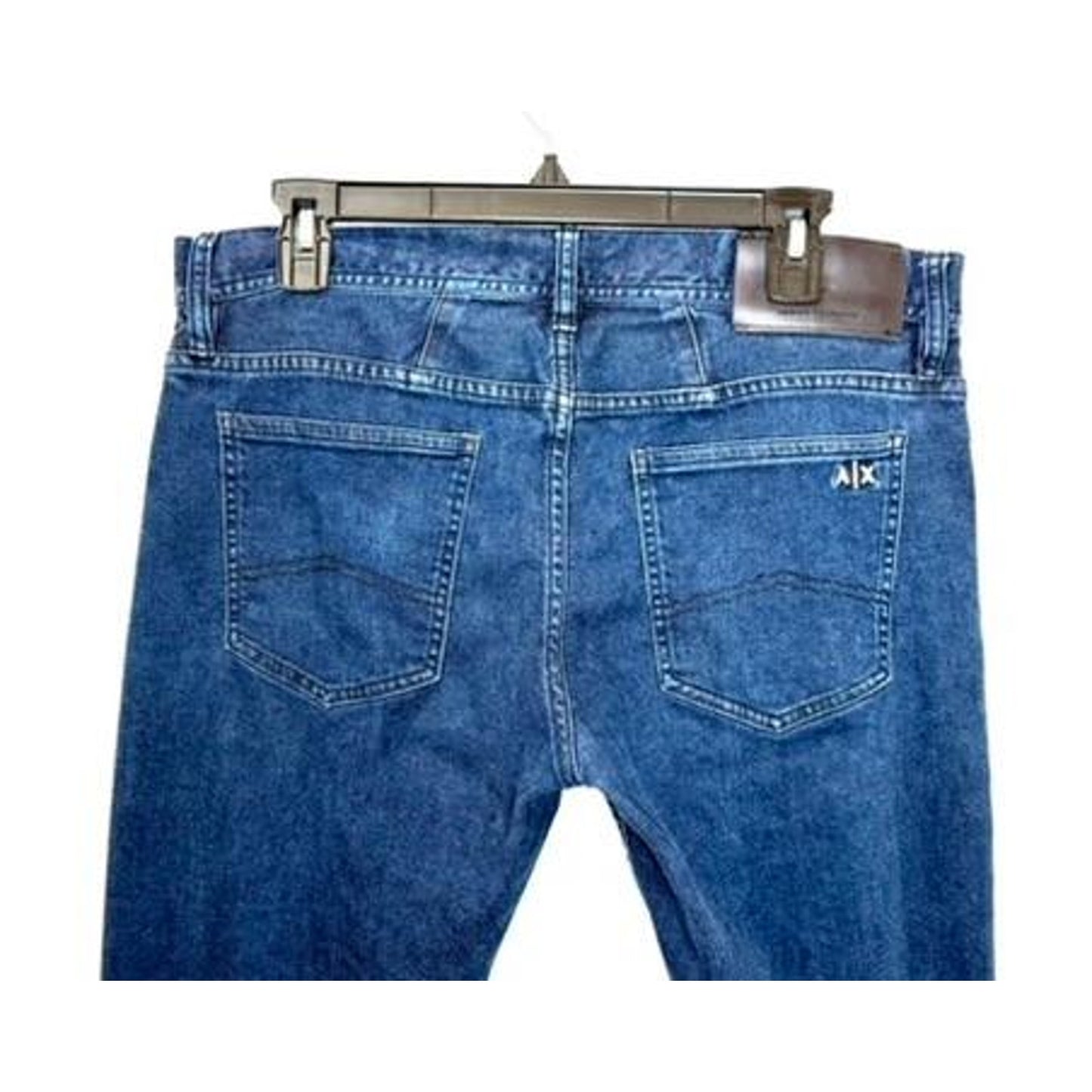 Armani Exchange Mens Jeans Size 36 Skinny Fit Dark Wash Blue Denim Stretch