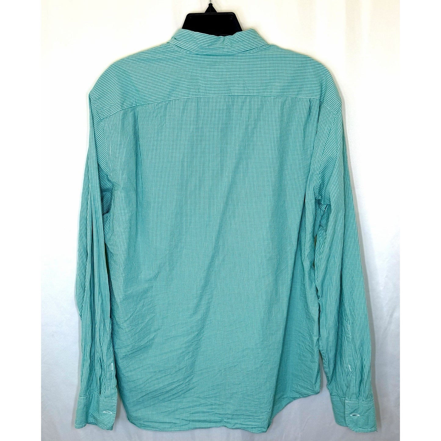 J.Crew Shirt Men's Sz XL Green Purple Gingham 120's 2 Ply Long Sleeve Button Up