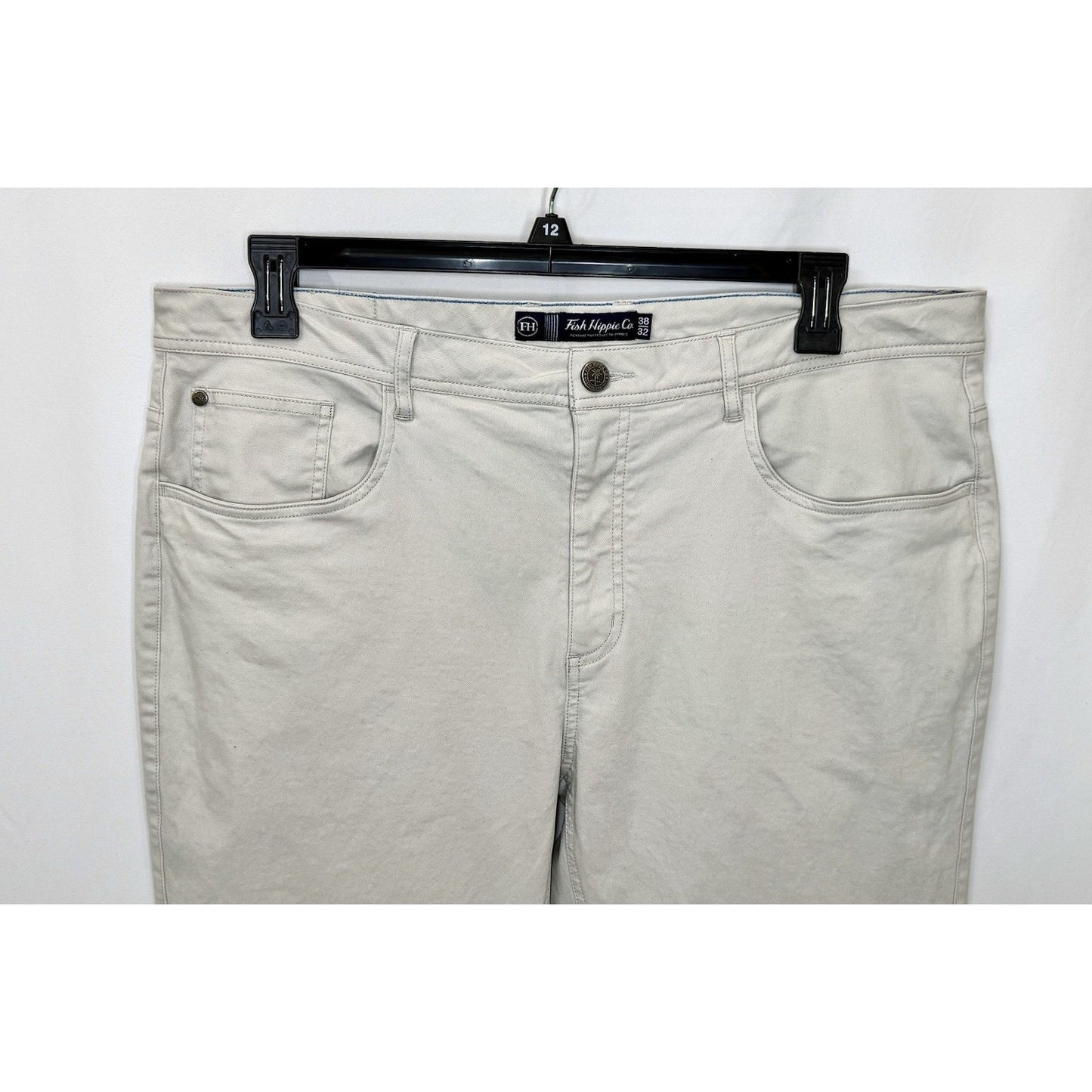 FISH HIPPIE CO. DUNEWALK 5 Pocket Stretch Pants 38x32 W38 L32 Tan / WORN ONCE!!