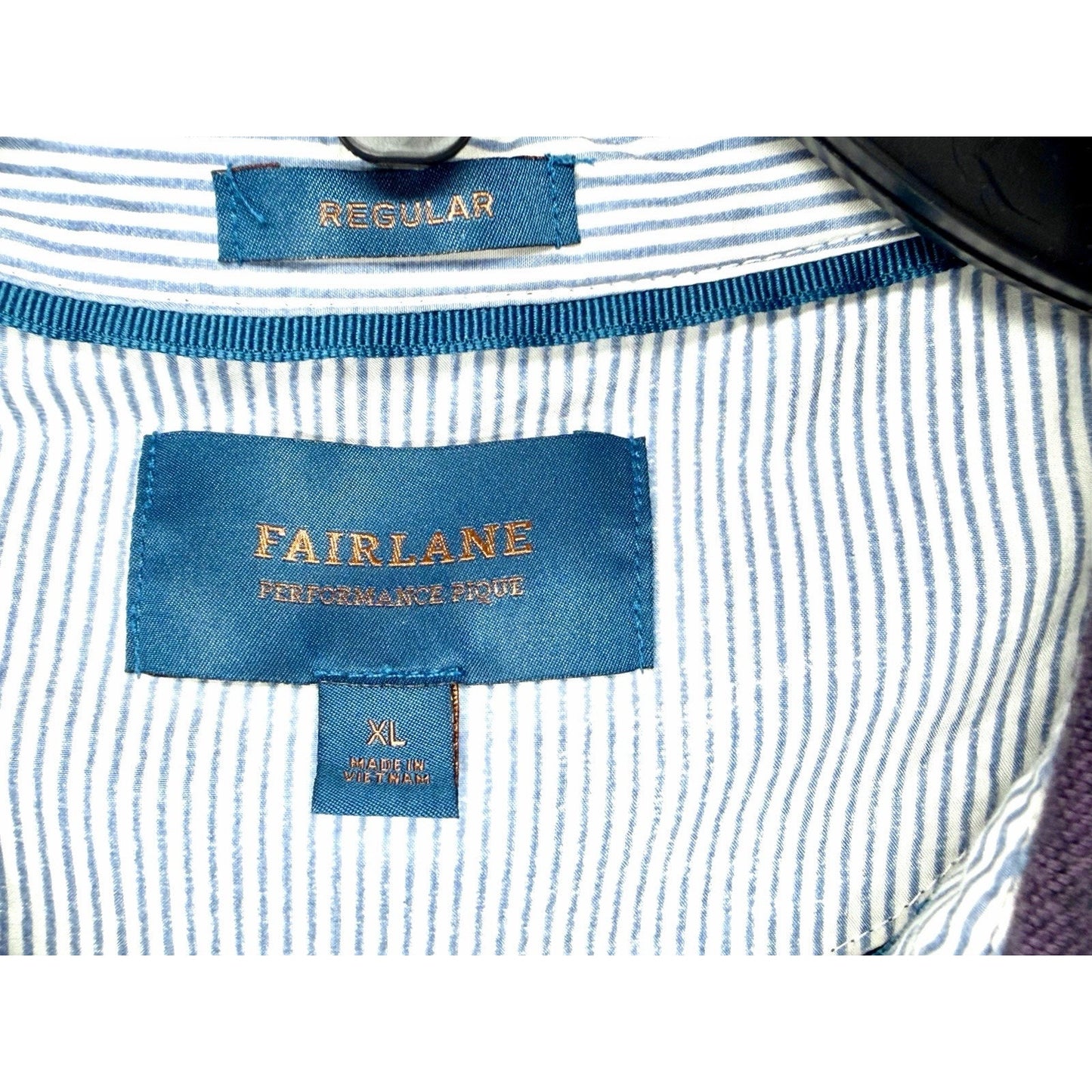 Fairlane Mens XL Performance Polo Shirt Heathered Purple Short Sleeve Golf