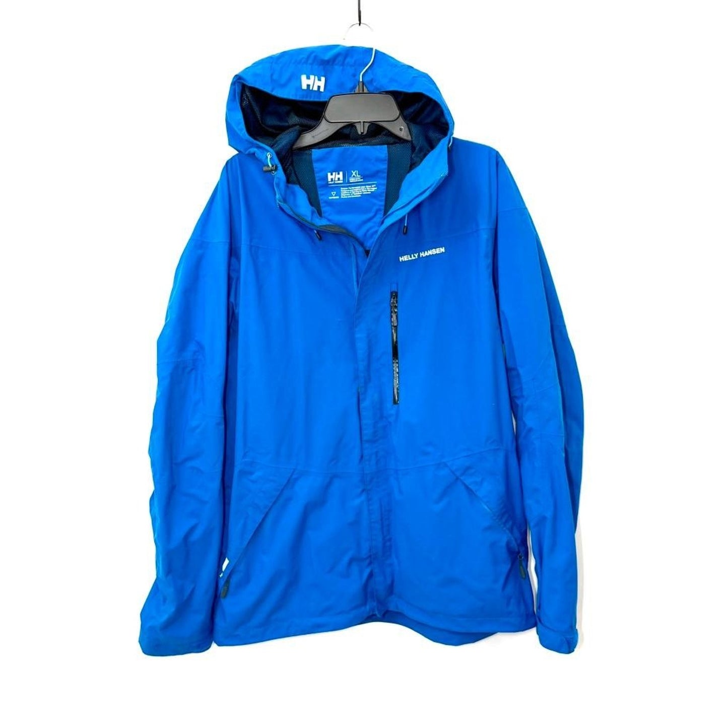 Helly Hansen Rain Jacket Mens XL Blue Helly Tech Waterproof Hooded Shell