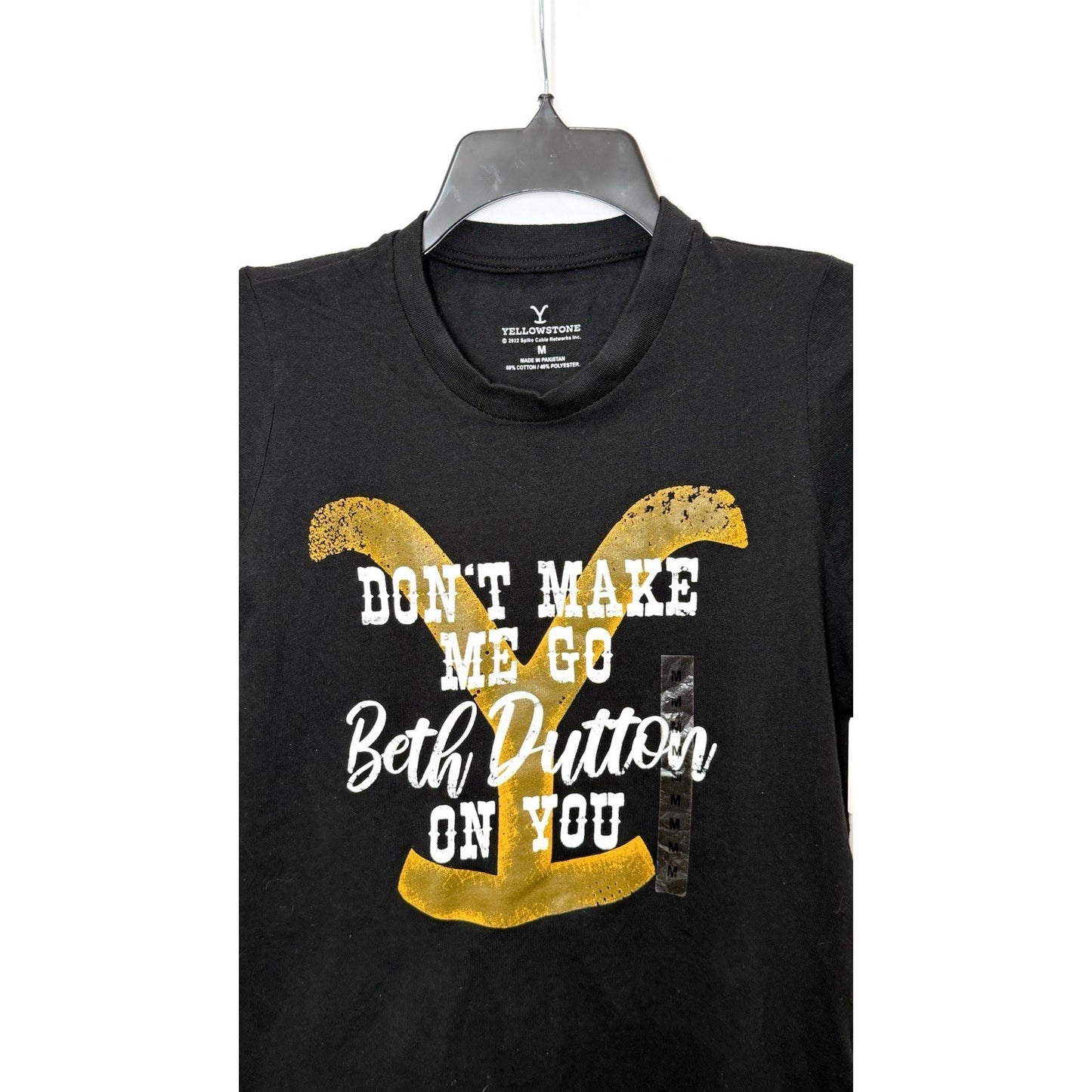 NWT Yellowstone TV Show “Don't Make Me Go…” Licensed Women's T-Shirt Sz Medium