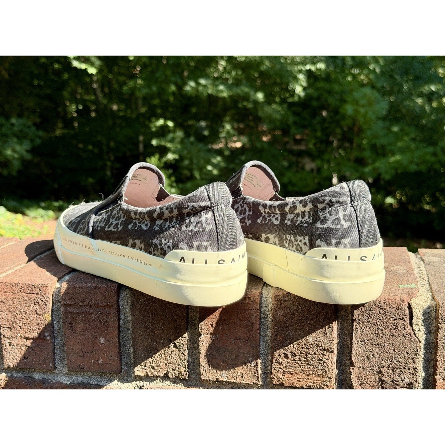 Allsaints London Spitalfields Slip On Cube Low Top Sneakers Men's 12 US 45 EU