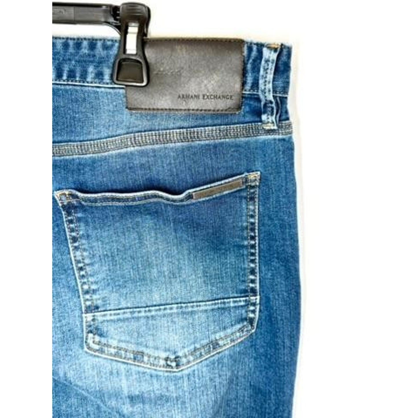 Armani Exchange Skinny Jeans Mens 36 Blue Stretch Denim Pants 7VJZ14 Z1BUZ