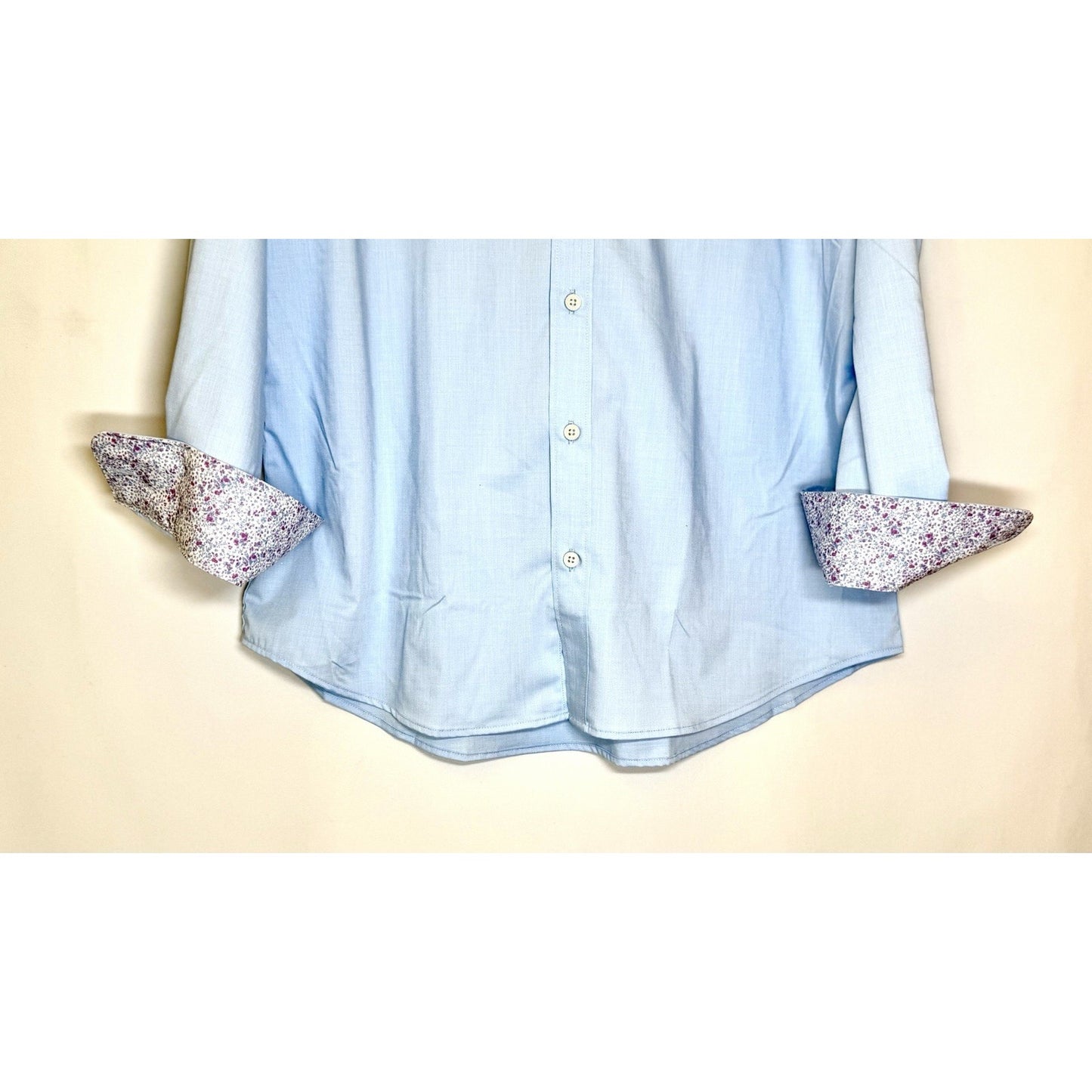 Original Penguin Shirt Mens 16 32/33 Light Blue Heritage Slim Fit Stretch Shirt