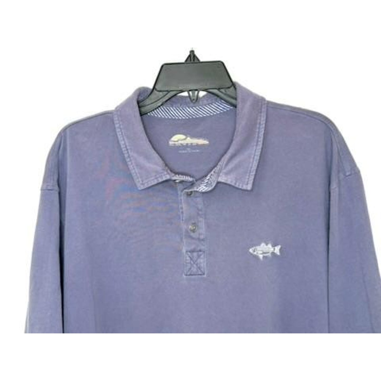 Orvis Polo Shirt Mens XL Purple Cotton Short Sleeve Fish Logo Fishing Outdoor