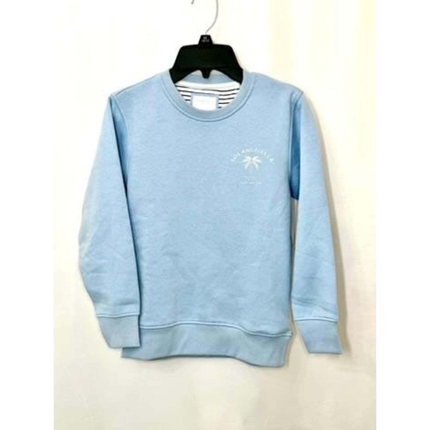 Denim & Flower Ricky Singh Boys Size 8 Blue Fleece Sweatshirt Los Angeles CA