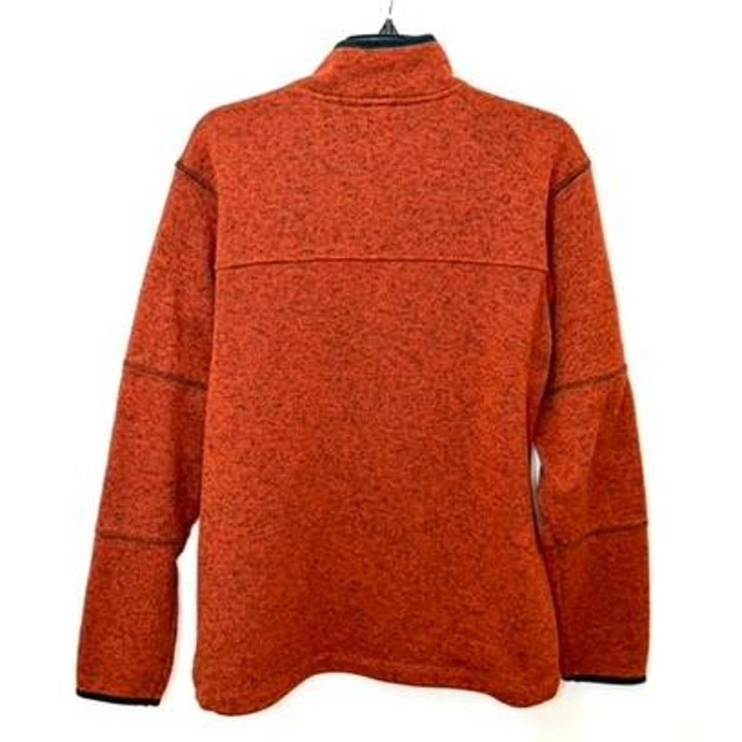 Avalanche Outdoor Supply Fleece Jacket Mens Medium Orange Knit Full Zip Thermal