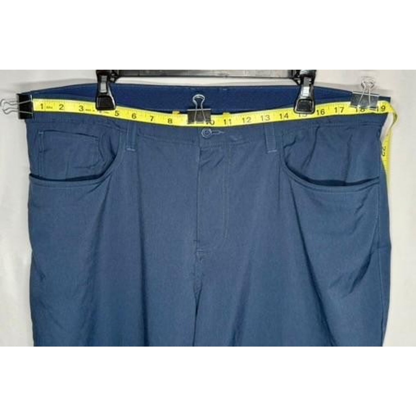 Jack Nicklaus Mens Golf Pants 38x30 Blue Stretch Performance Flat Front