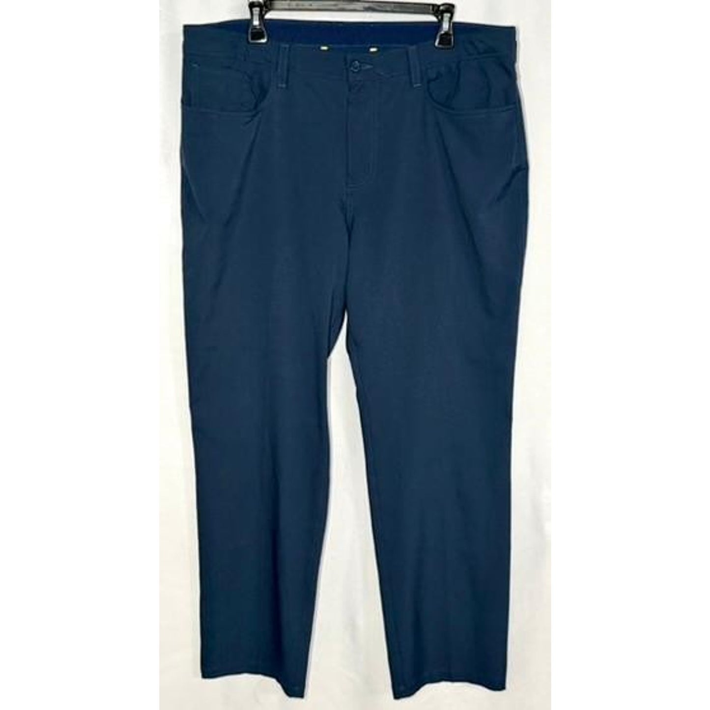 Jack Nicklaus Mens Golf Pants 38x30 Blue Stretch Performance Flat Front